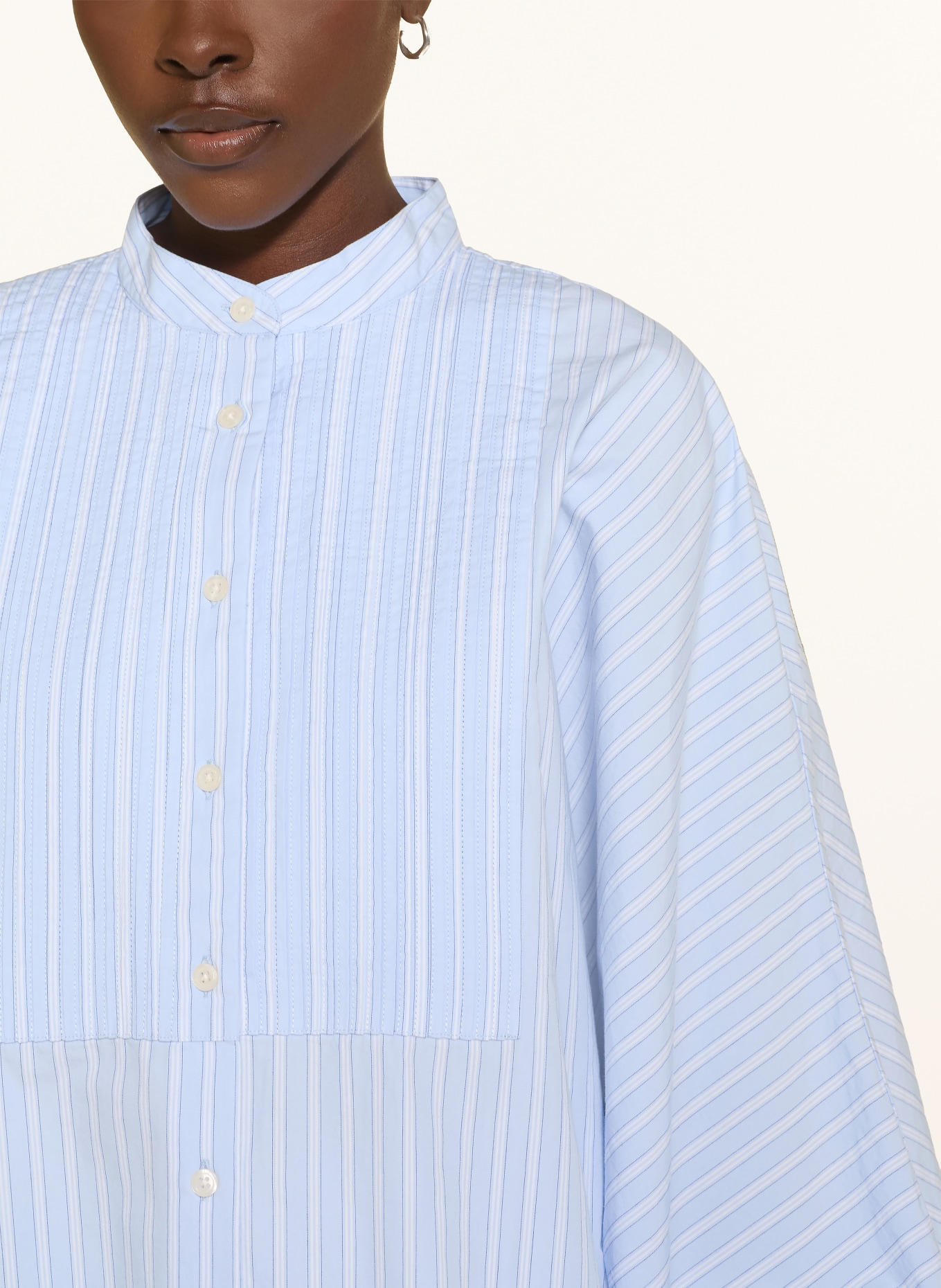 SoSUE Bluse ANTONIA: HELLBLAU / DUNKELBLAU / WEISS