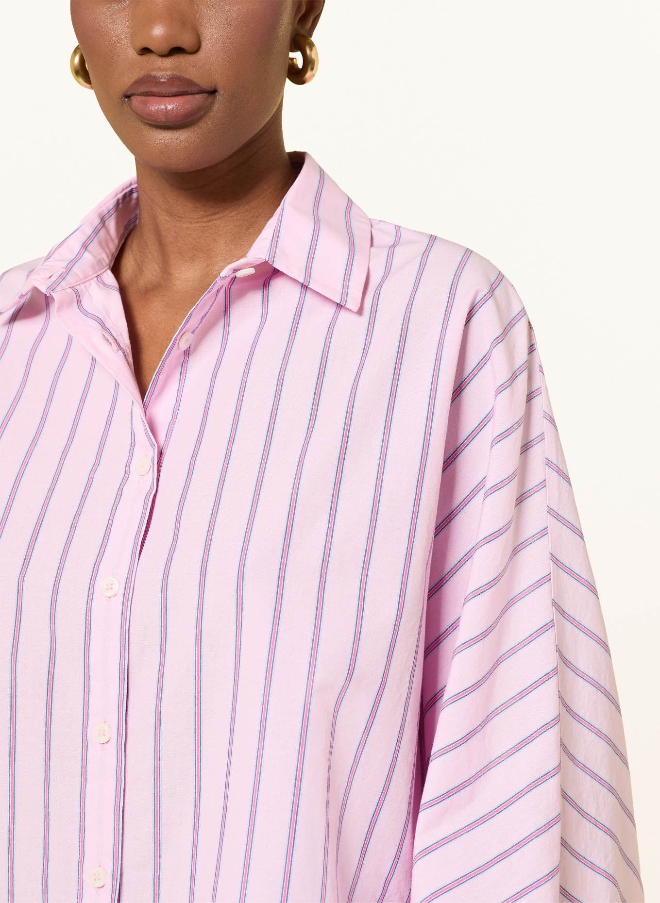 SoSUE Hemdbluse ANTONIA: ROSA / PINK / DUNKELBLAU