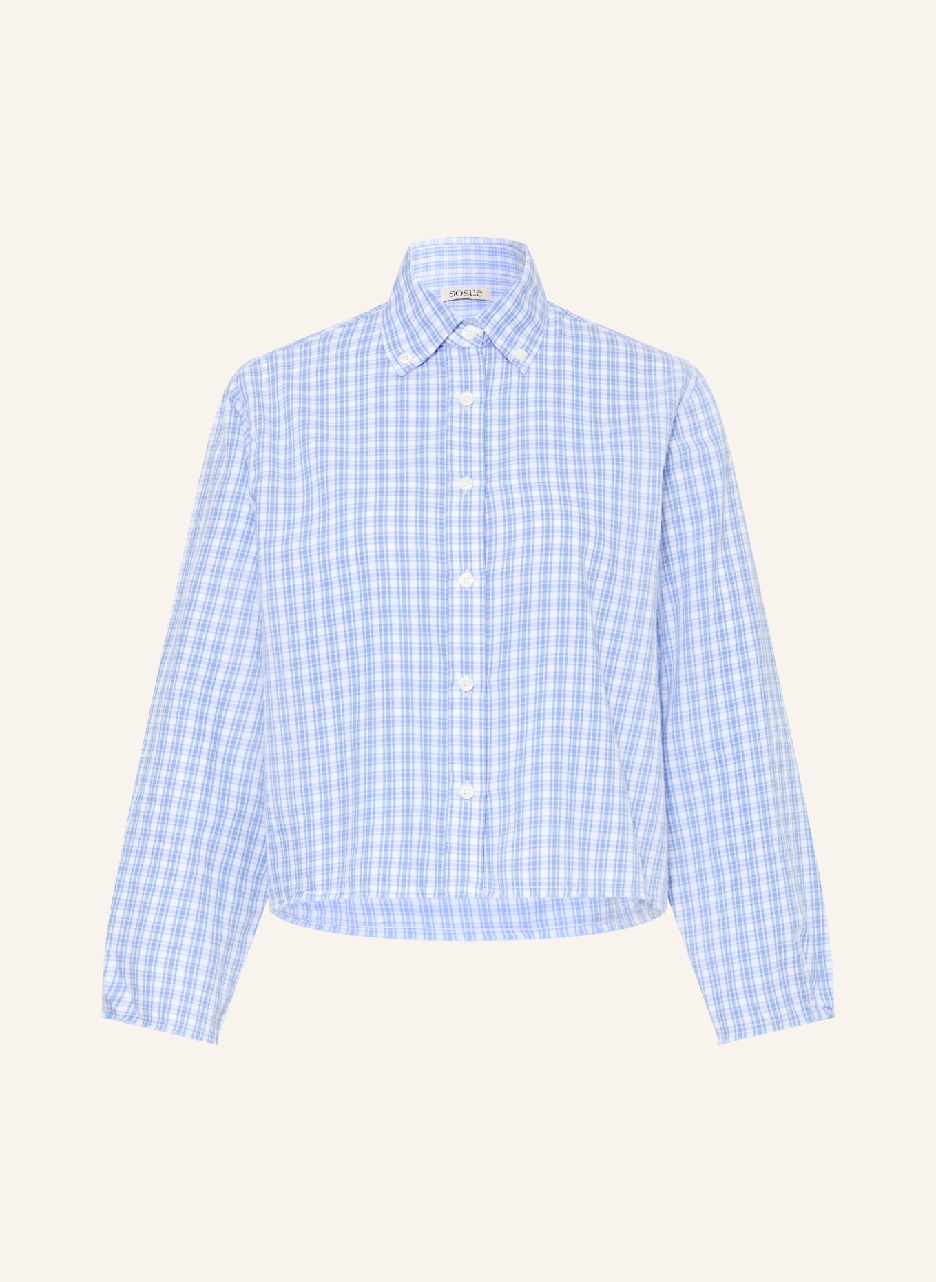 SoSUE overhemdblouse: LICHTBLAUW / WIT