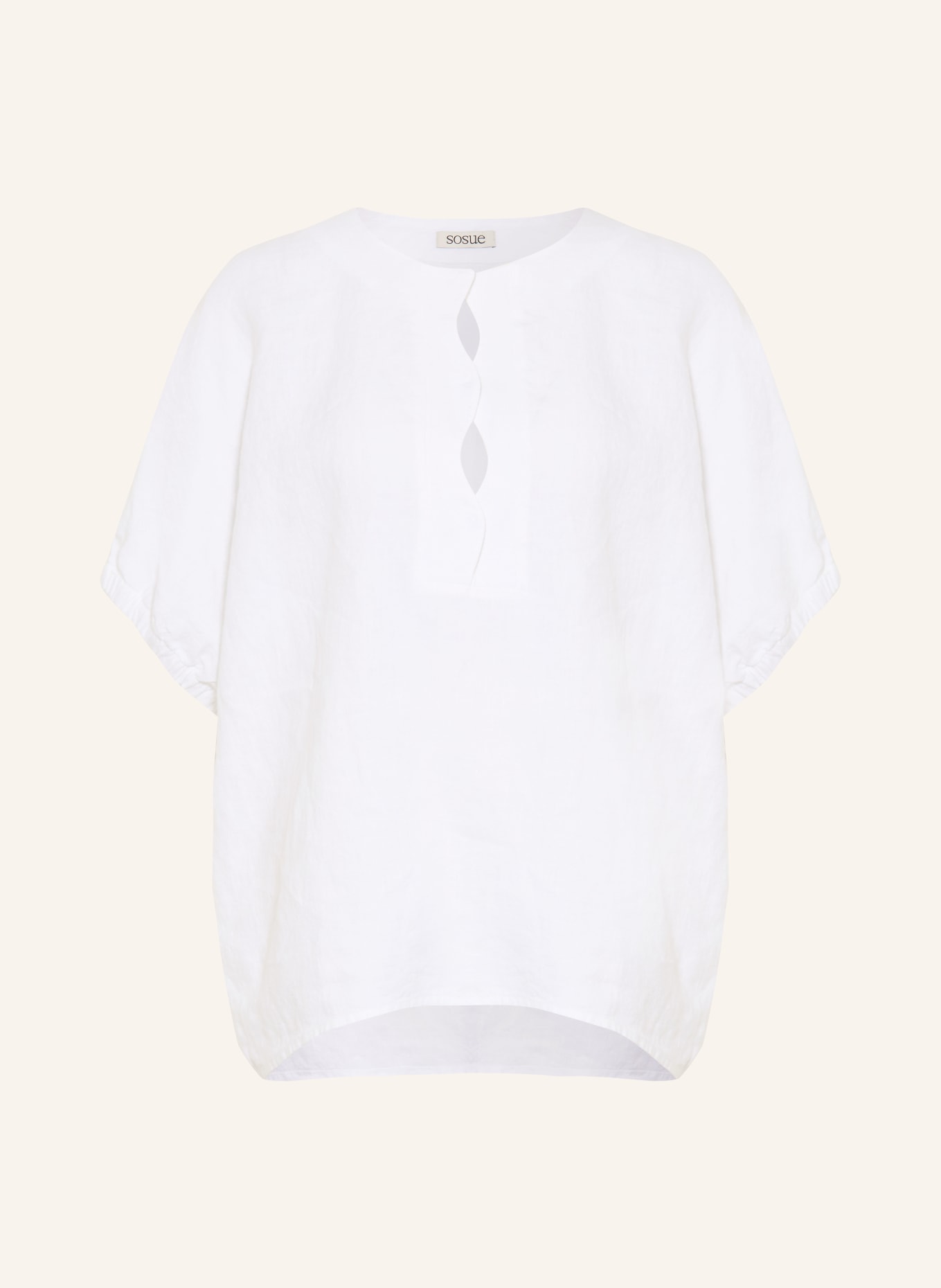 SoSUE Blusenshirt aus Leinen: WEISS