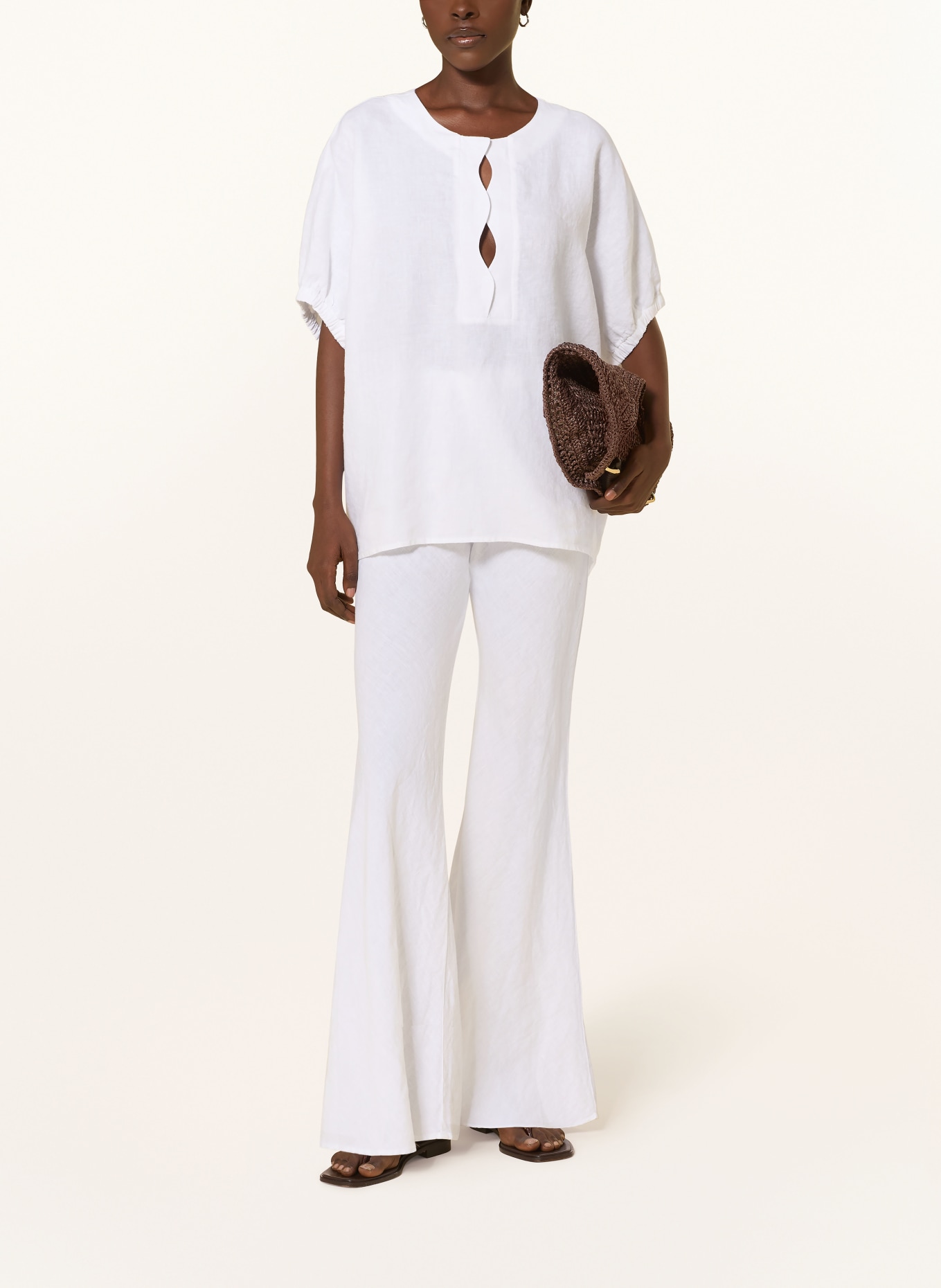 SoSUE Blusenshirt aus Leinen: WEISS