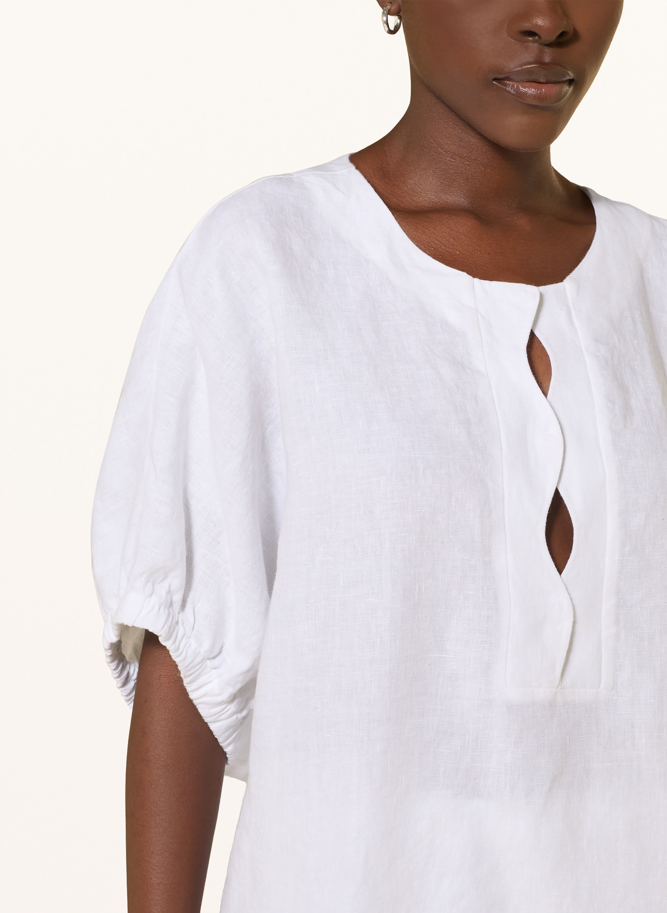 SoSUE Blusenshirt aus Leinen: WEISS