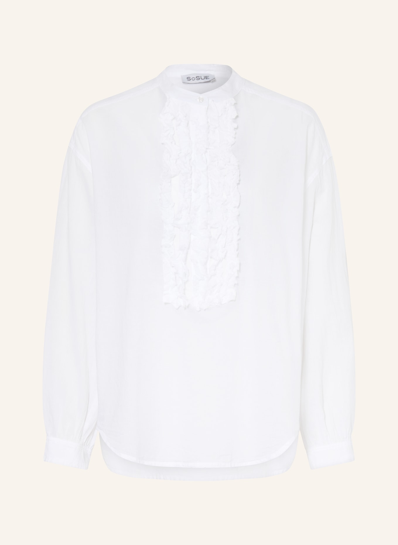 SoSUE BRUNA-blouse met ruches: WIT
