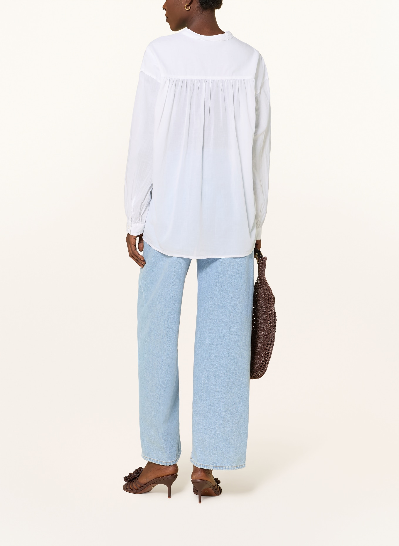 SoSUE BRUNA-blouse met ruches: WIT