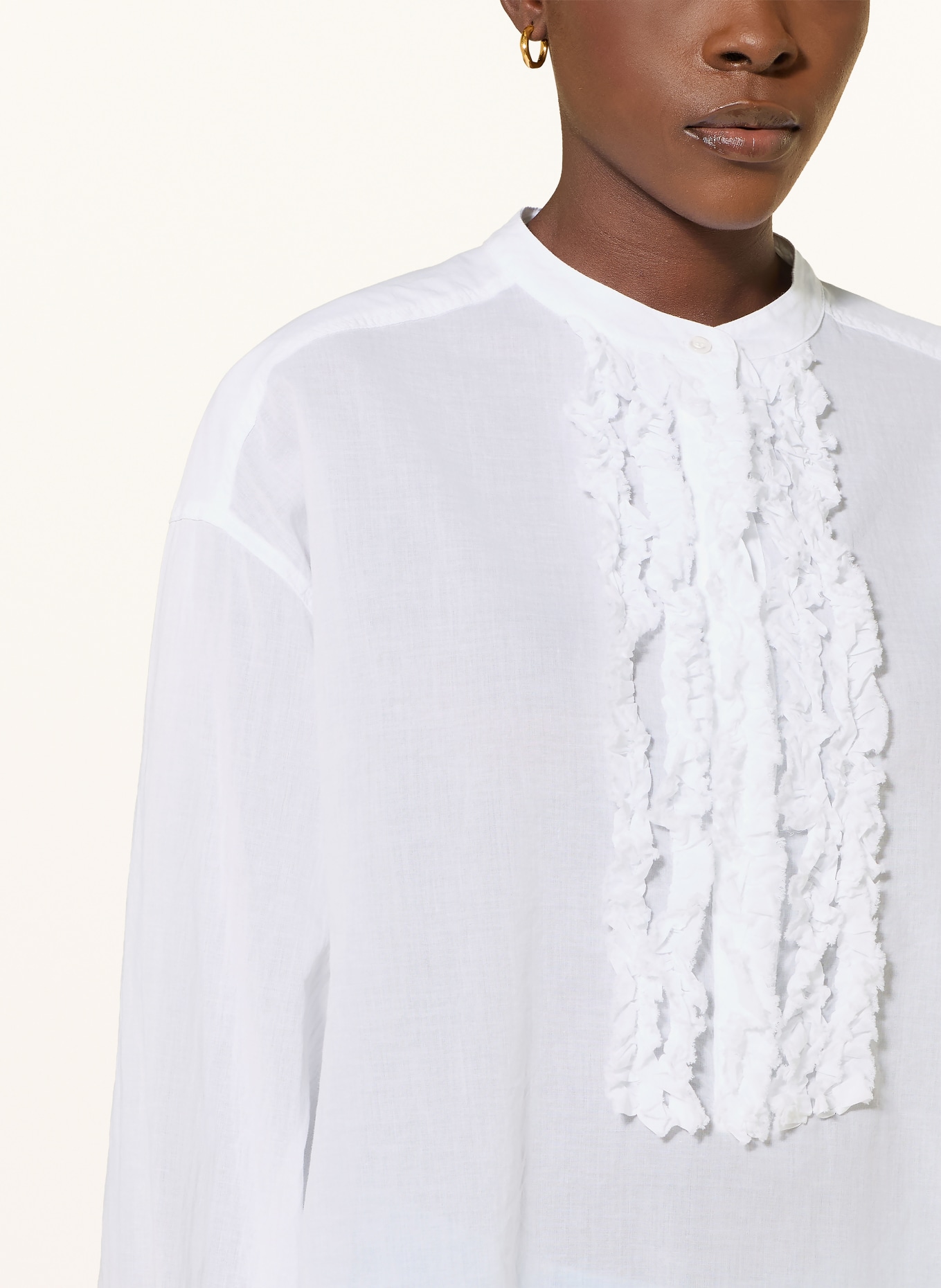 SoSUE BRUNA-blouse met ruches: WIT