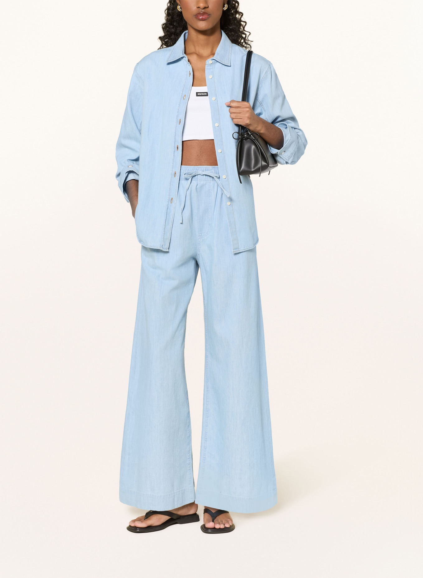 SoSUE Jean à jambes larges ANNA: lde LIGHT DENIM