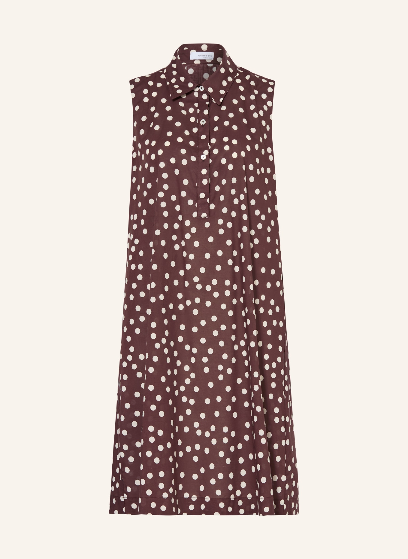 rossana diva Overhemdjurk: BRUIN / ECRU