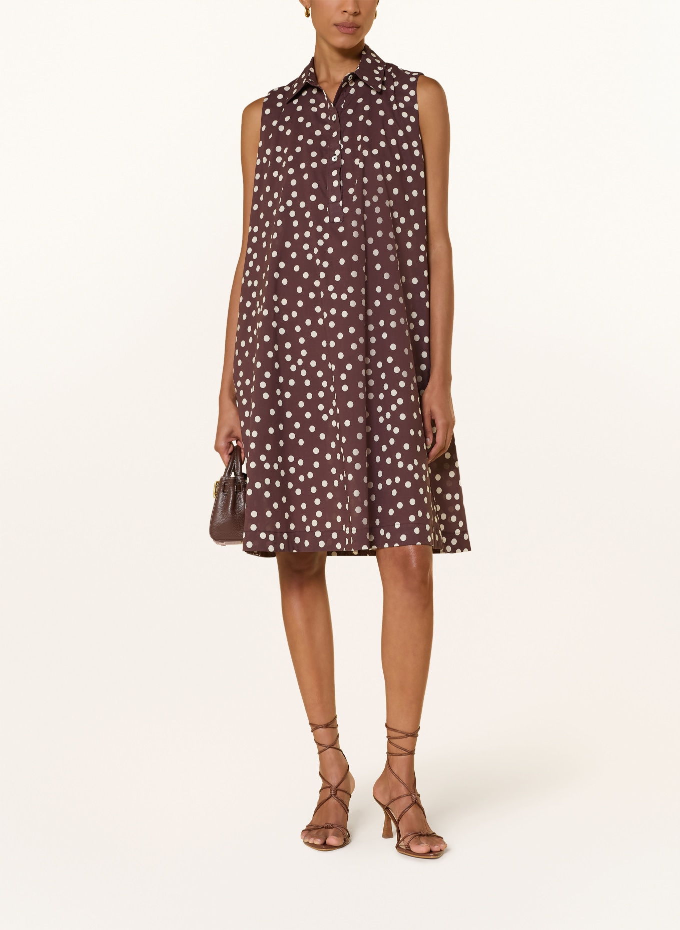 rossana diva Overhemdjurk: BRUIN / ECRU