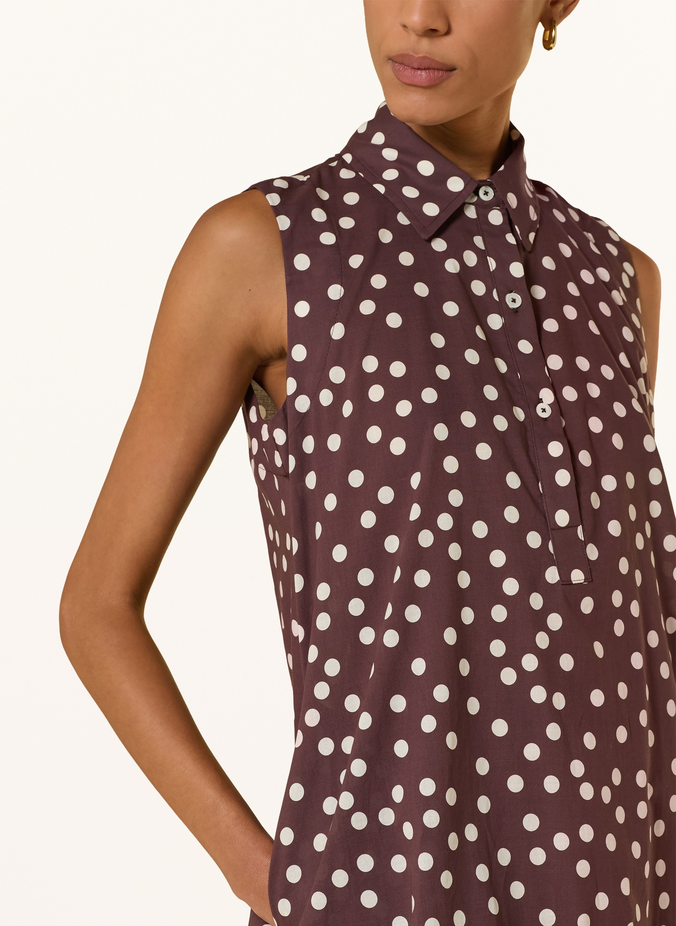 rossana diva Overhemdjurk: BRUIN / ECRU