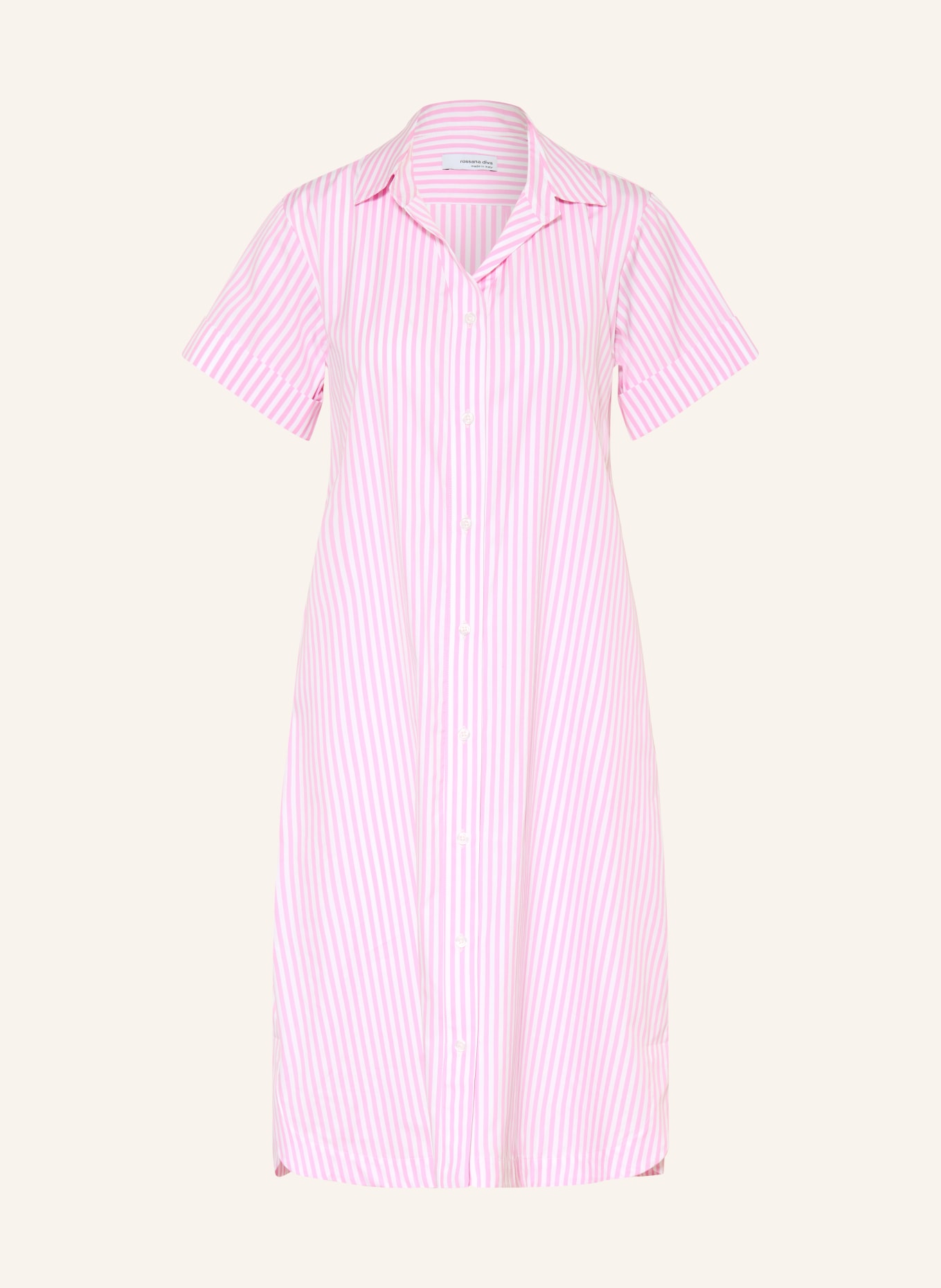 rossana diva Robe chemise: ROSE / BLANC