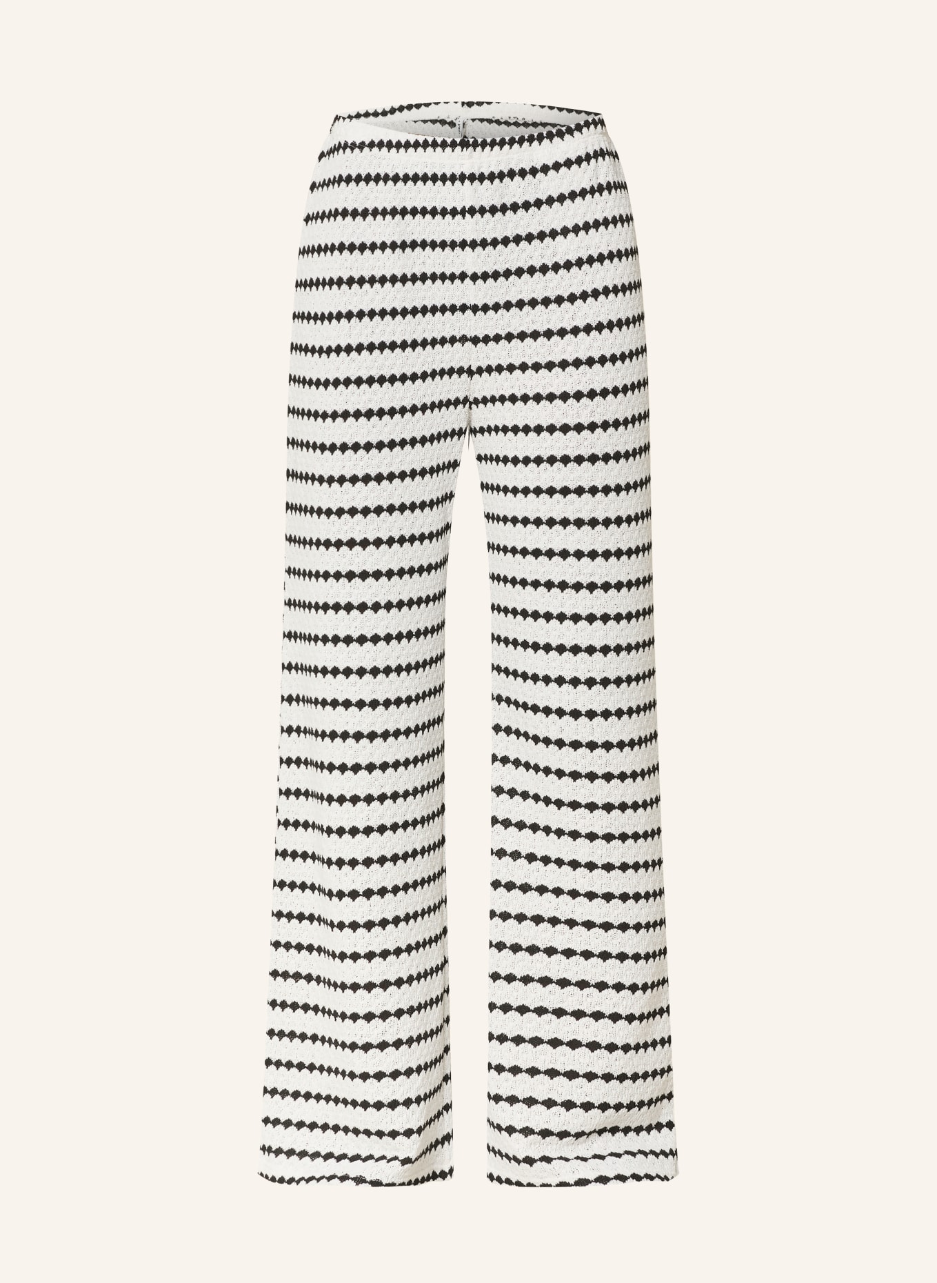 ONLY Knit pants: WHITE / BLACK