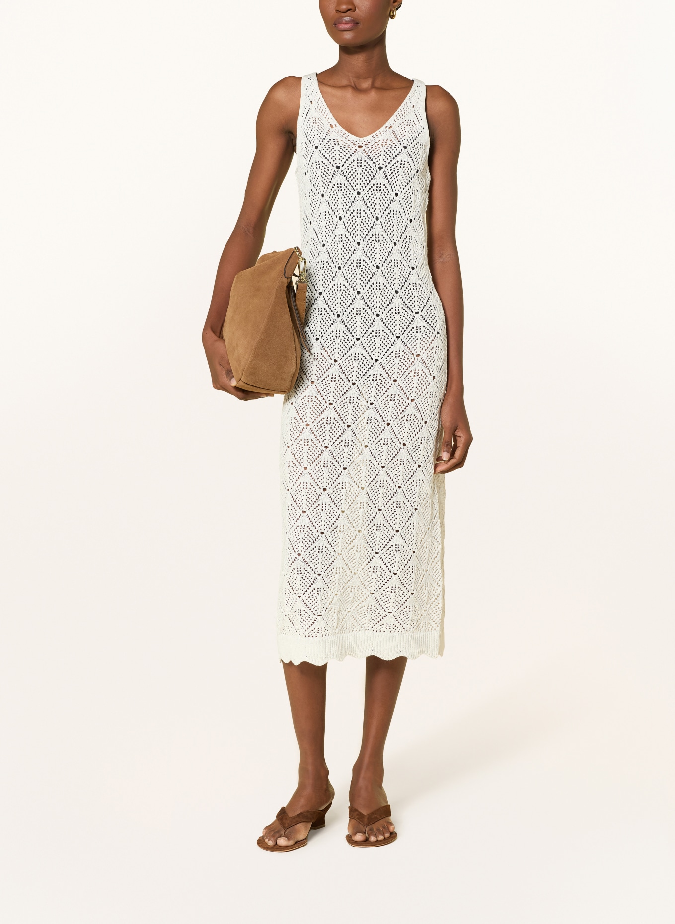 ONLY Strickkleid: ECRU