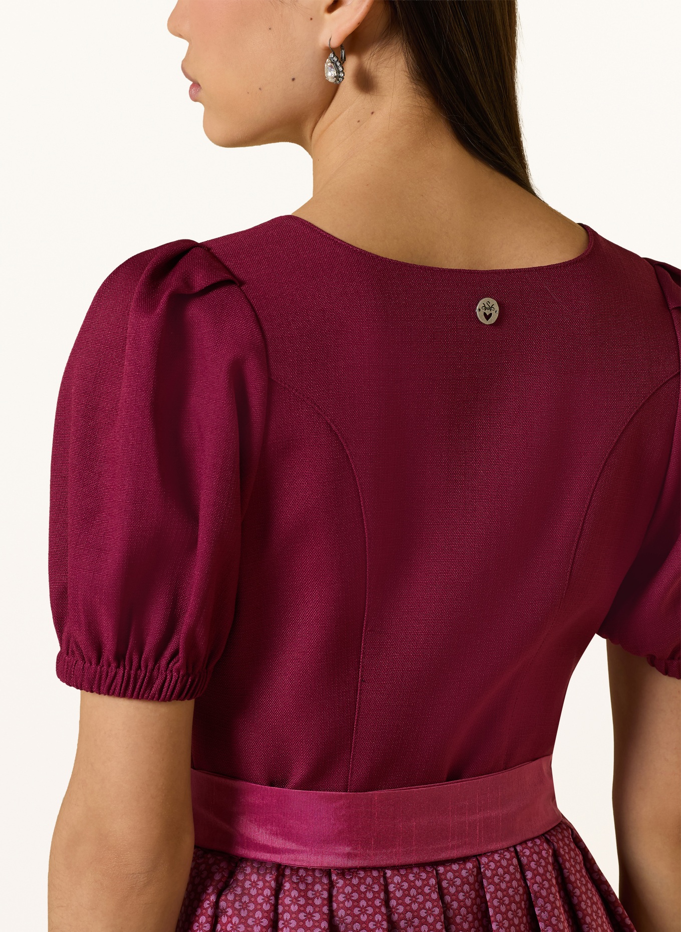 Spieth & Wensky Dirndl HALLEIN: CIEMNOCZERWONY