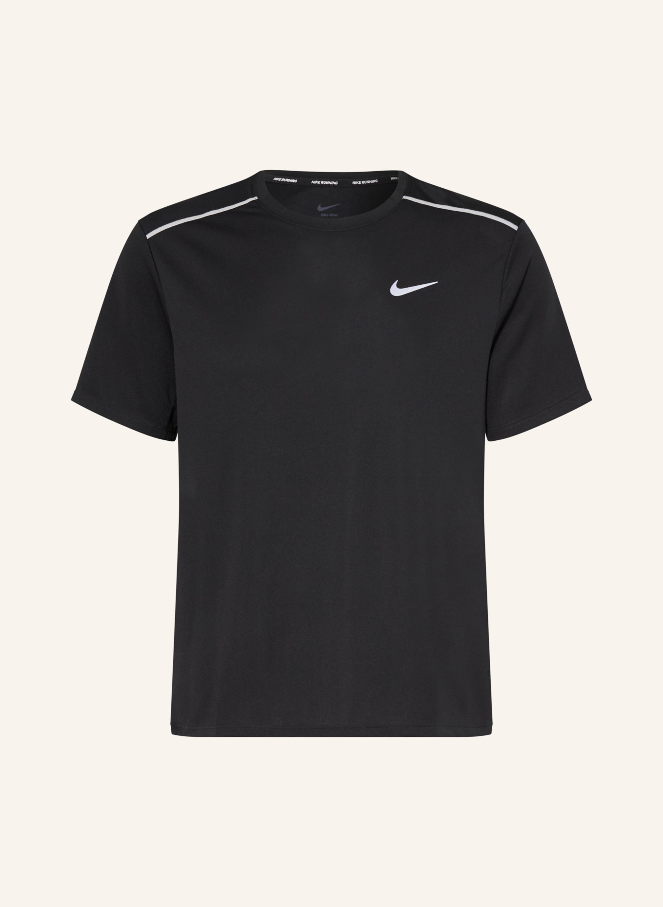Nike T-shirt de course MILER: NOIR