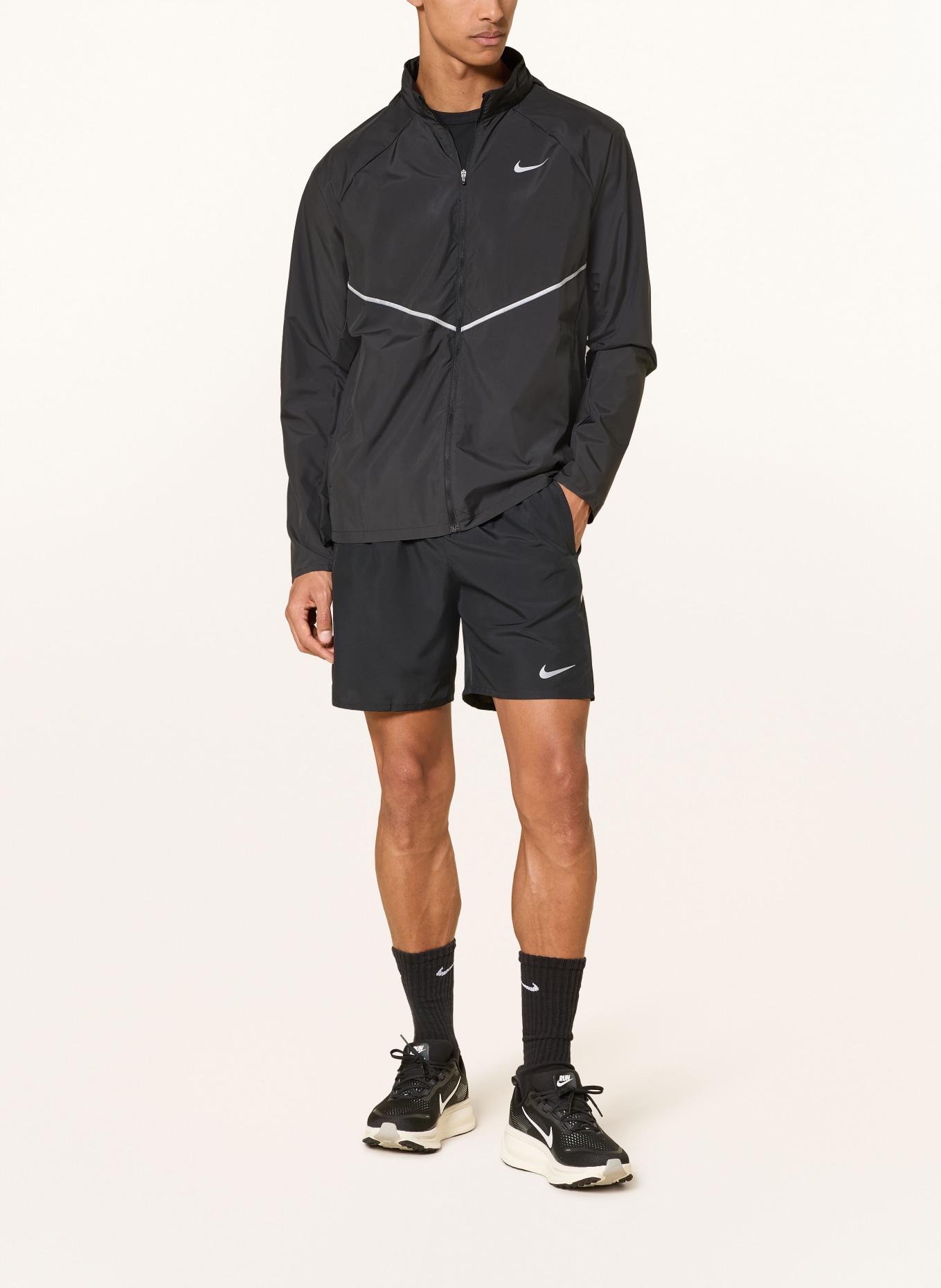 Nike 2-in-1-Laufshorts MILER: SCHWARZ