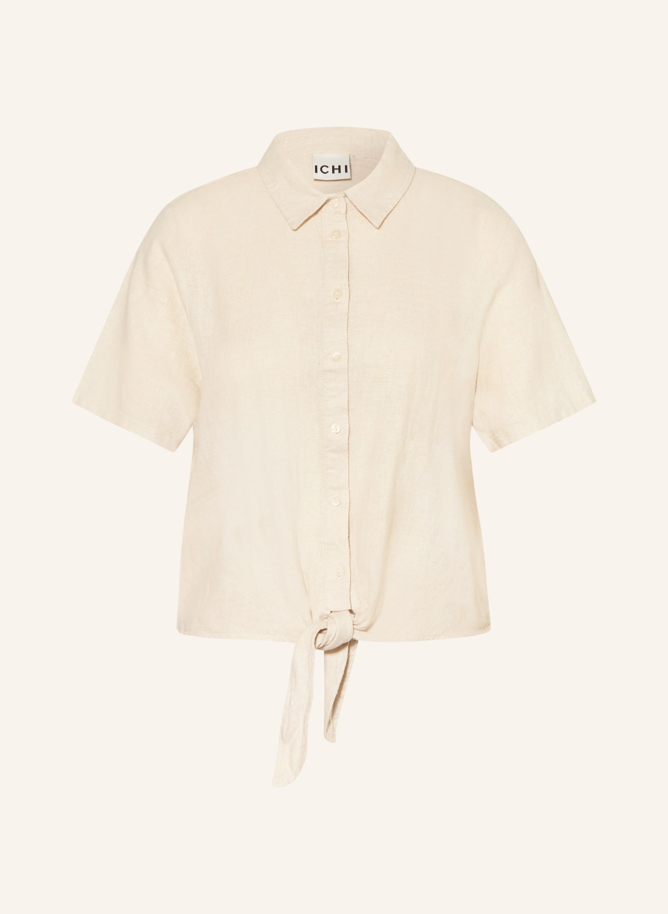ICHI Hemdbluse IHLINNO mit Leinen: ECRU