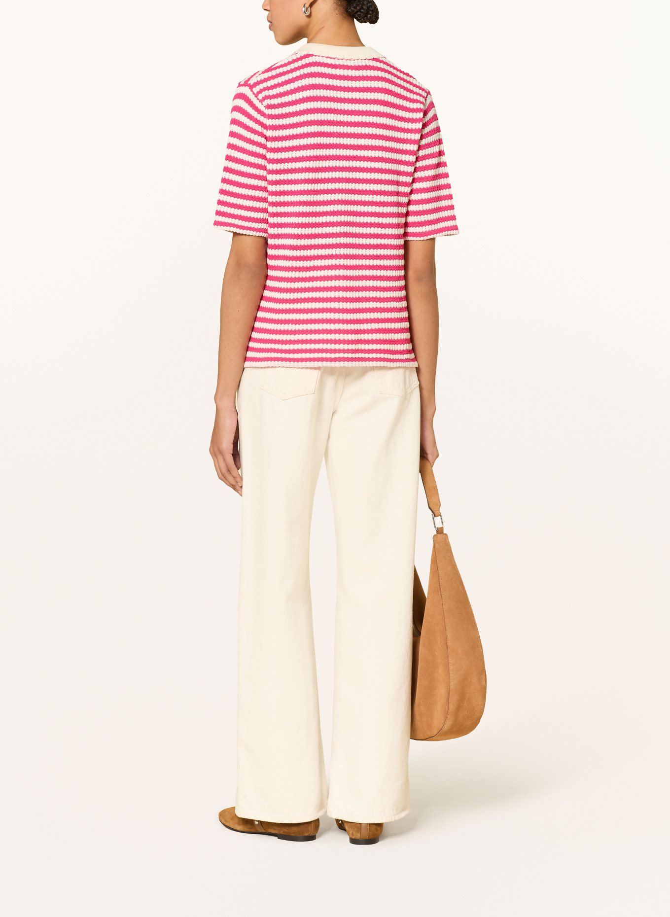 ICHI Strickjacke IHLORIANNA: PINK / CREME