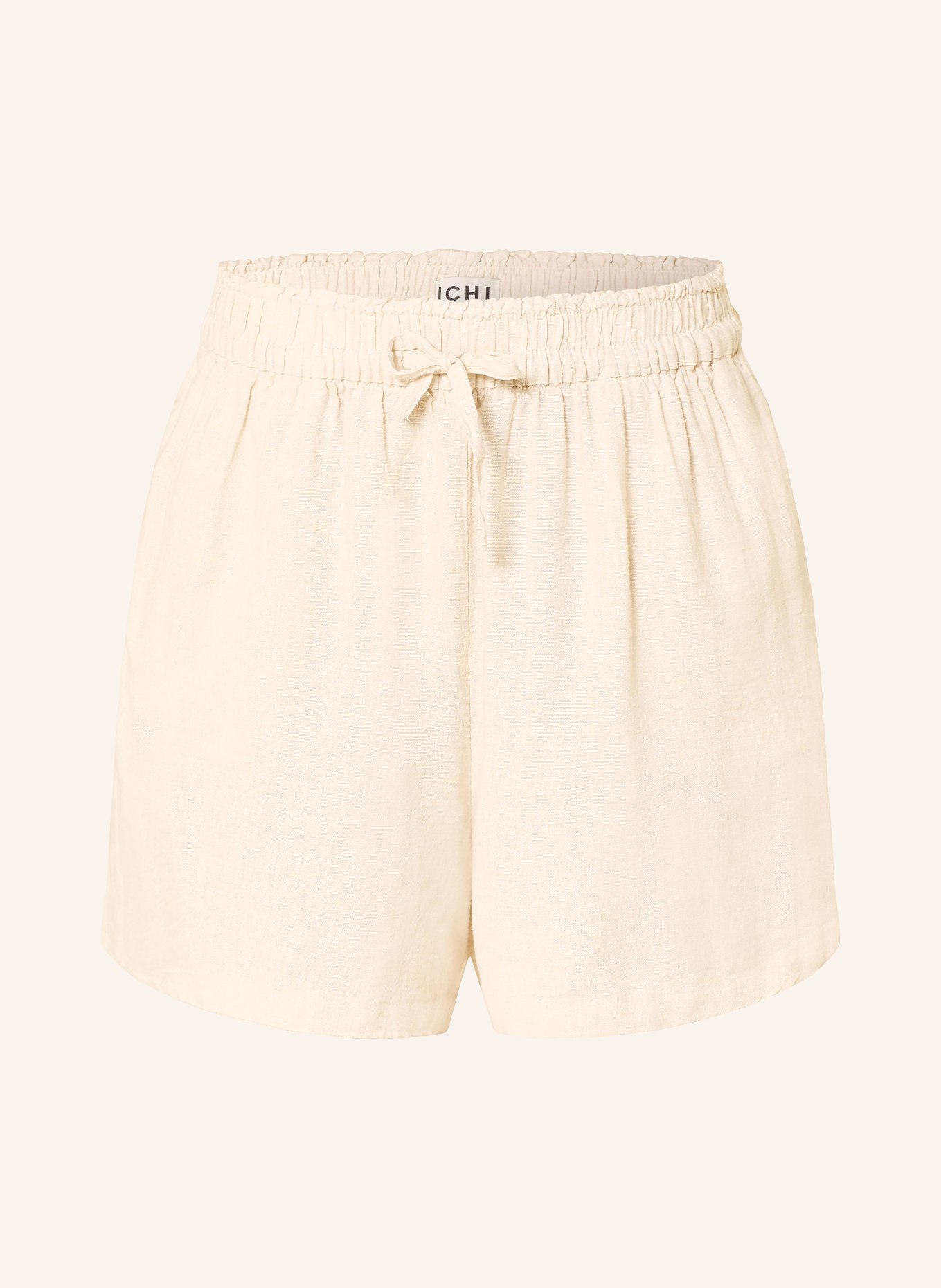 ICHI IHLINNO Shorts with Linen: ECRU