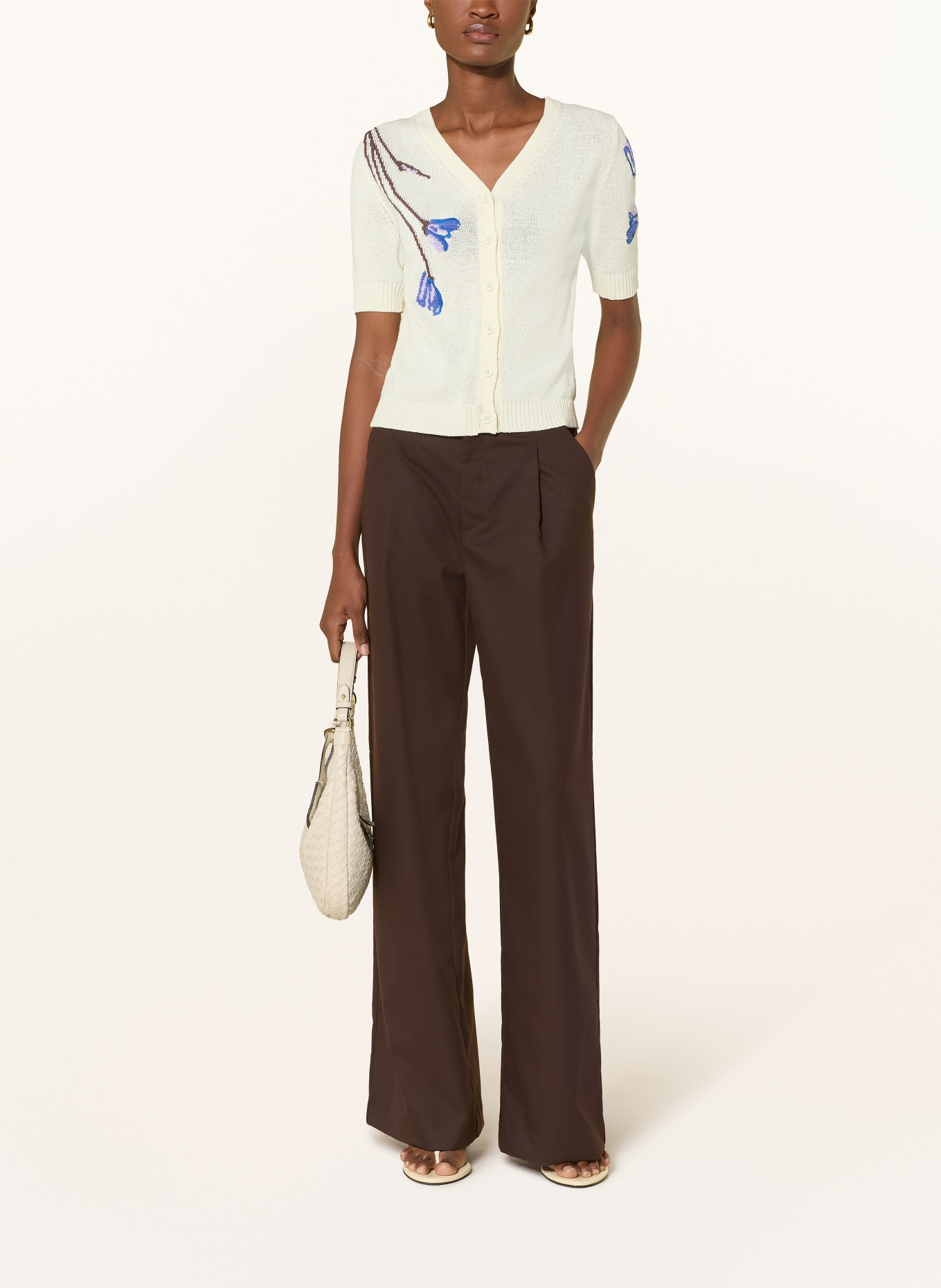 MAX & Co. Strickjacke MCORANCH: ECRU / BRAUN / BLAU