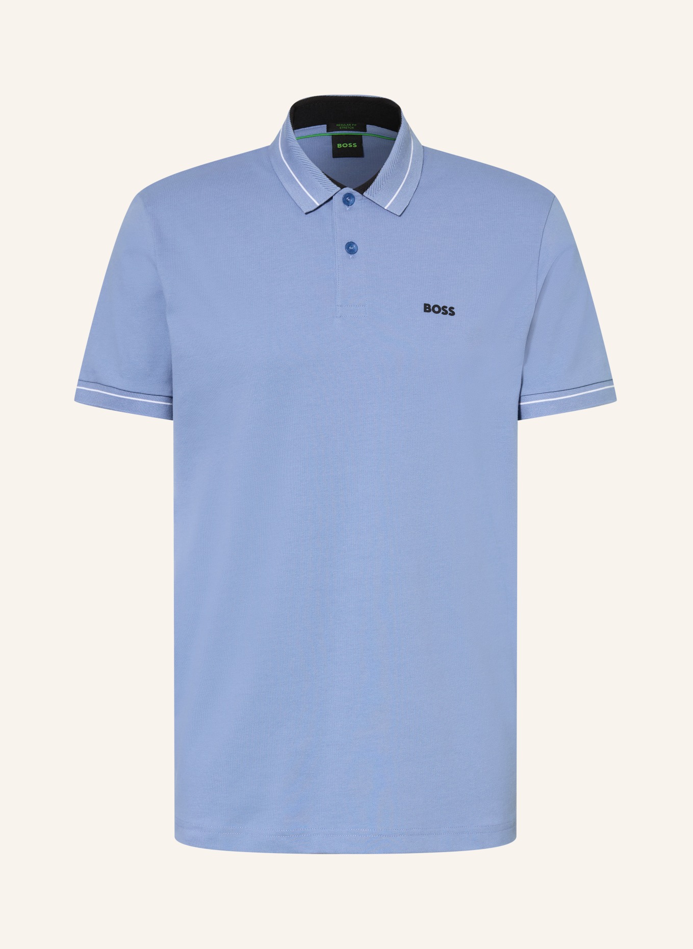 BOSS Polo piqué MEMBER coupe classique: BLEU CLAIR