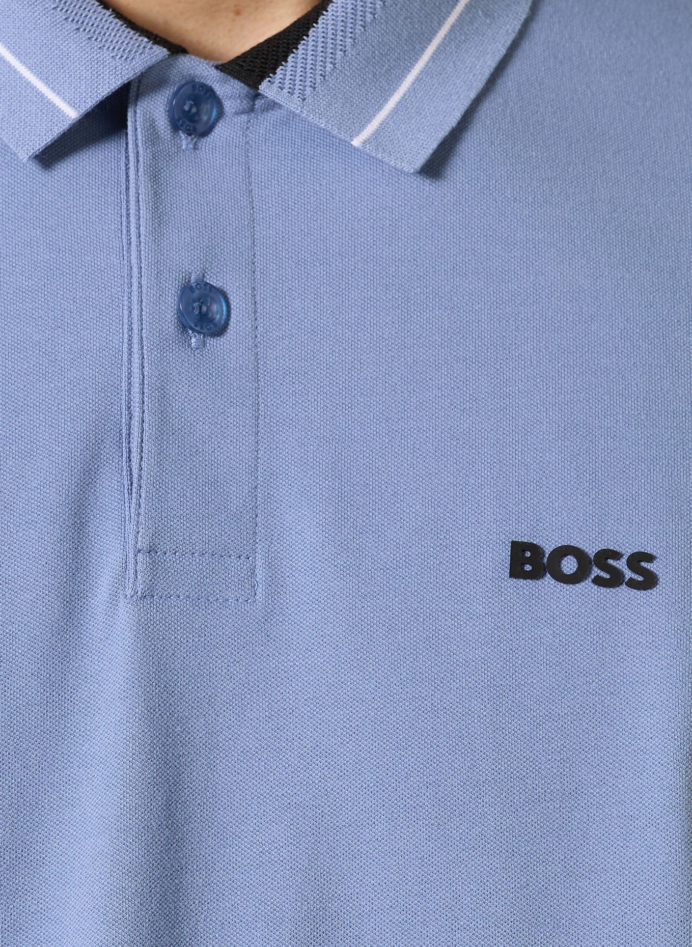 BOSS Polo piqué MEMBER coupe classique: BLEU CLAIR