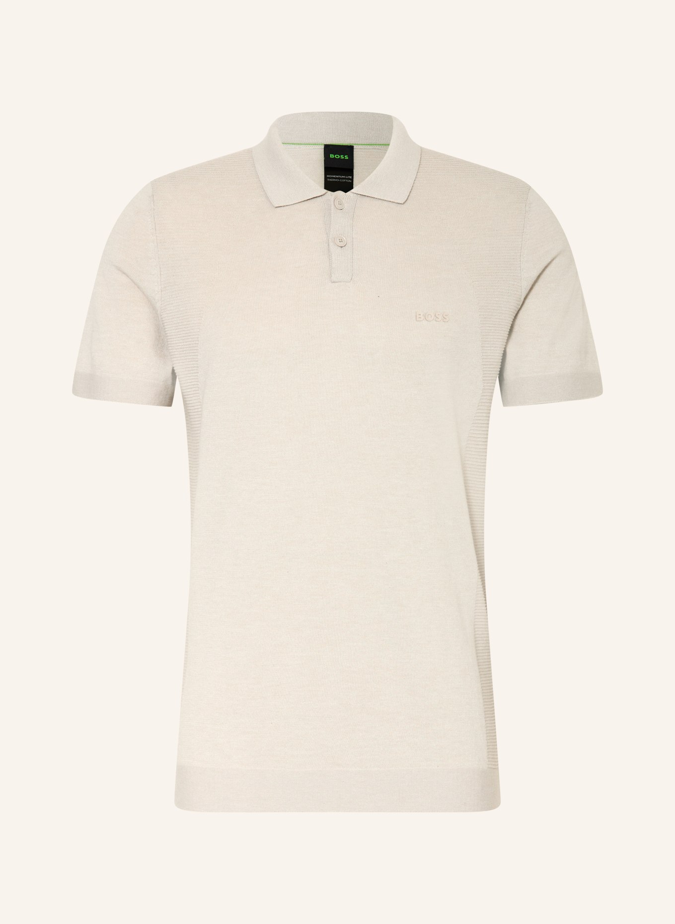 BOSS Strick-Poloshirt MOMENTUM LITE Regular Fit: BEIGE