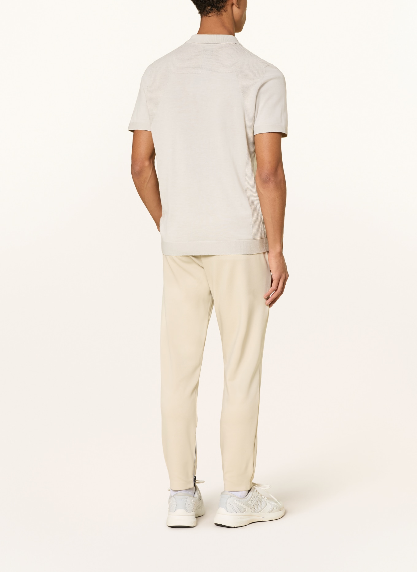 BOSS Strick-Poloshirt MOMENTUM LITE Regular Fit: BEIGE