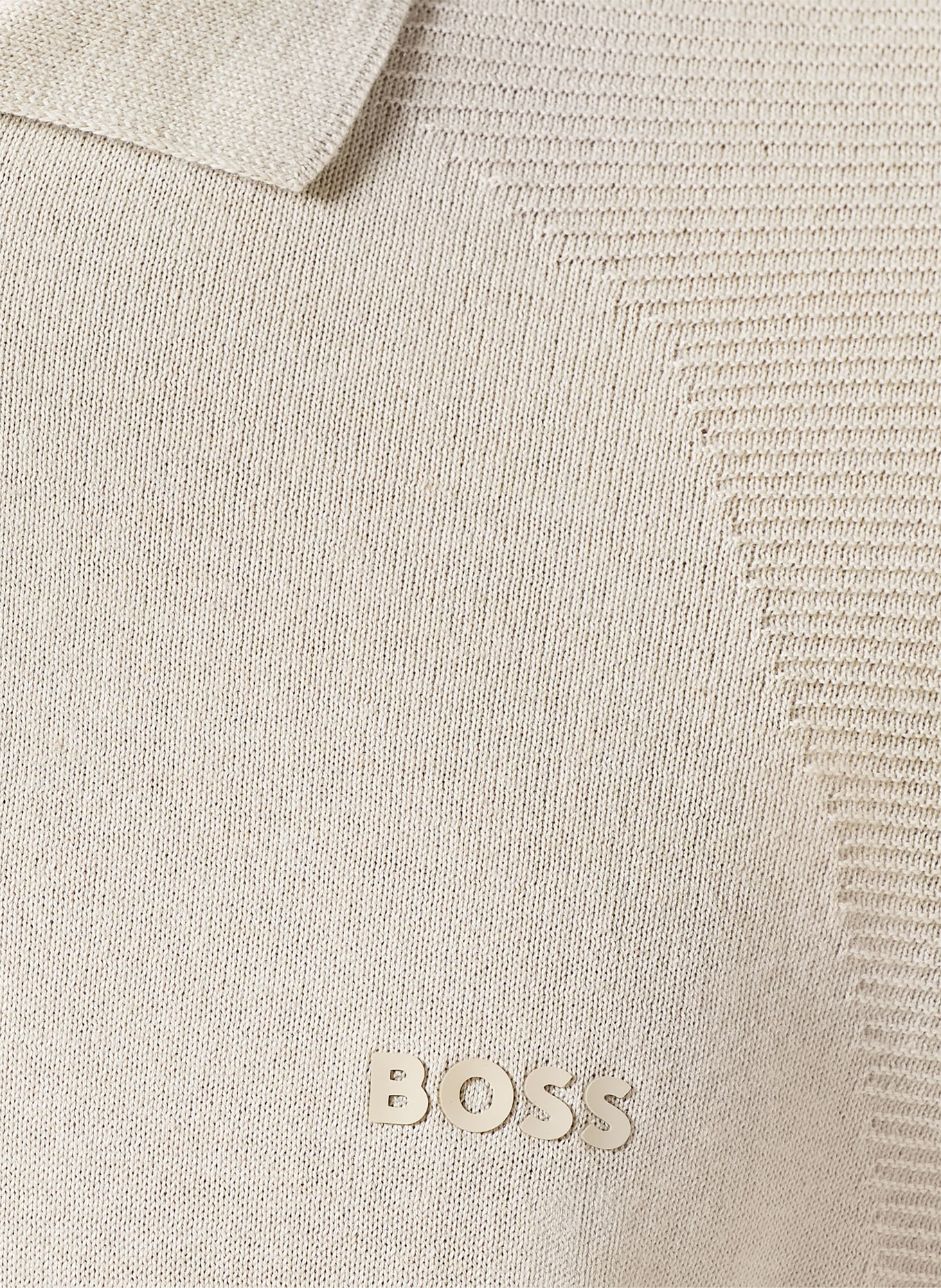 BOSS Strick-Poloshirt MOMENTUM LITE Regular Fit: BEIGE