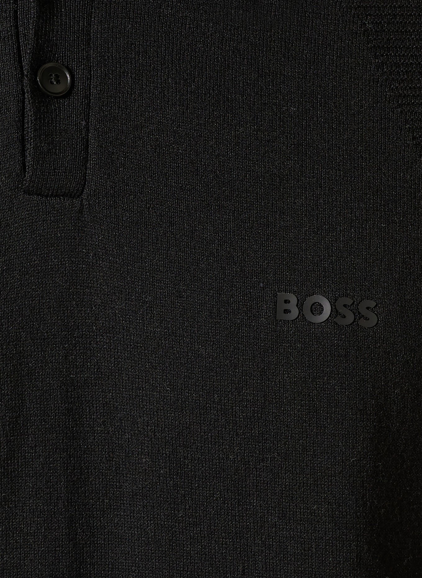 BOSS Strick-Poloshirt MOMENTUM LITE Regular Fit: SCHWARZ