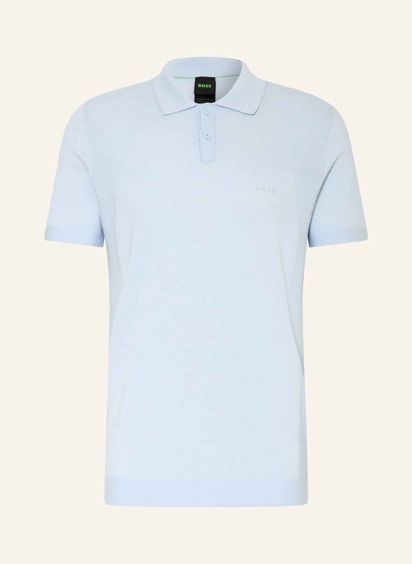 BOSS Strick-Poloshirt MOMENTUM LITE  Regular Fit: HELLBLAU