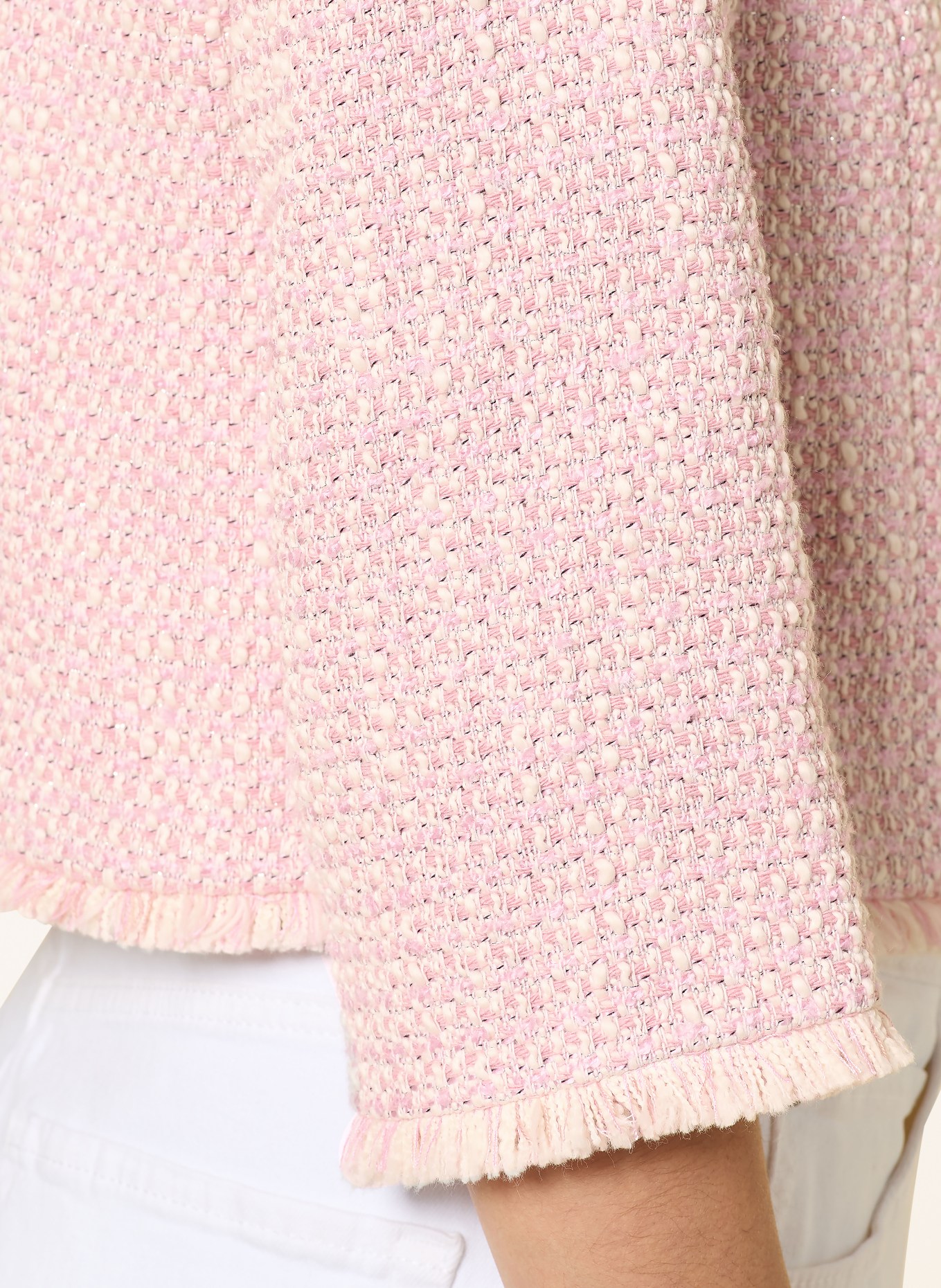 Betty Barclay Tweed-Blazer mit 3/4-Arm und Glitzergarn: ROSA / CREME