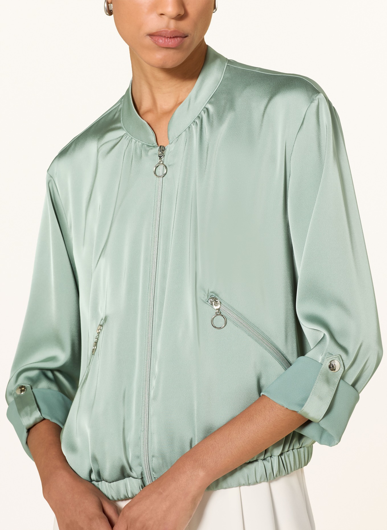 Betty Barclay Satin jacket: LIGHT GREEN