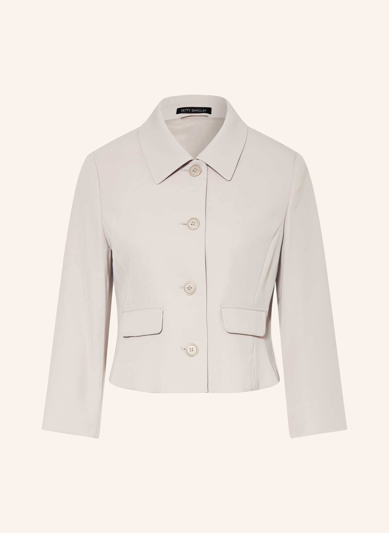 Betty Barclay Veste carrée à manches 3/4: BEIGE