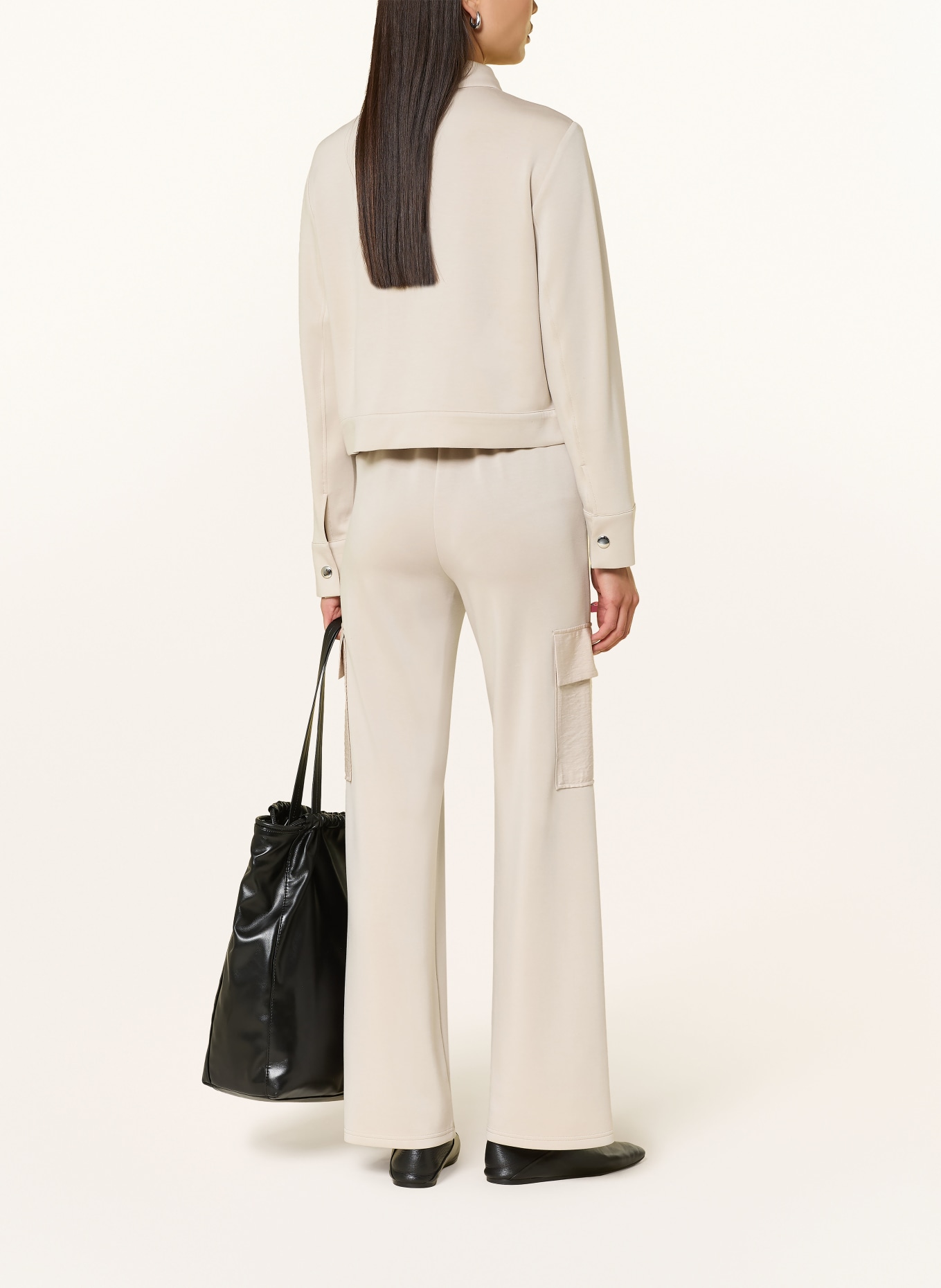 Betty Barclay Cargo pants with rhinestones: BEIGE