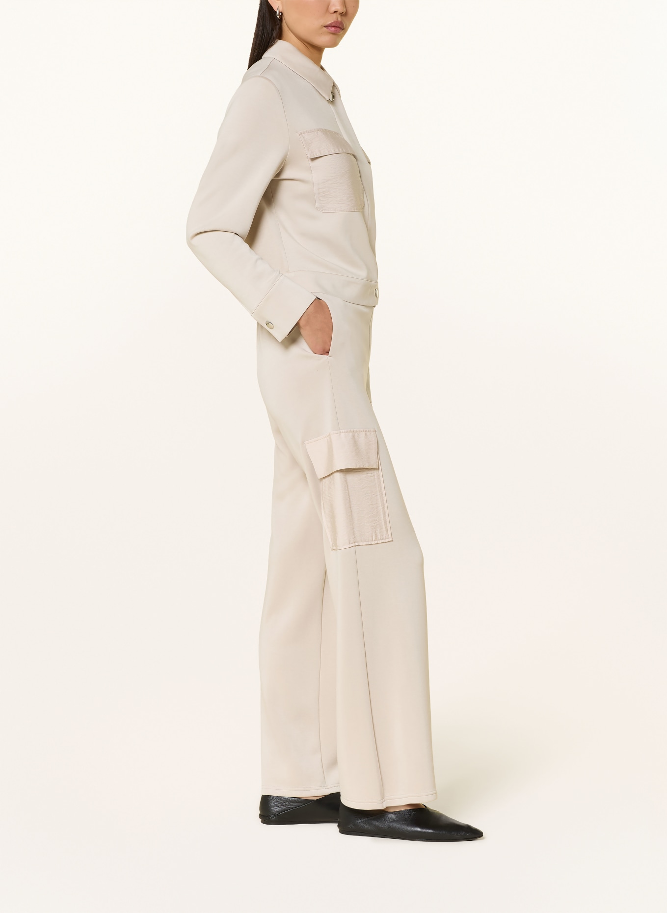 Betty Barclay Cargo pants with rhinestones: BEIGE