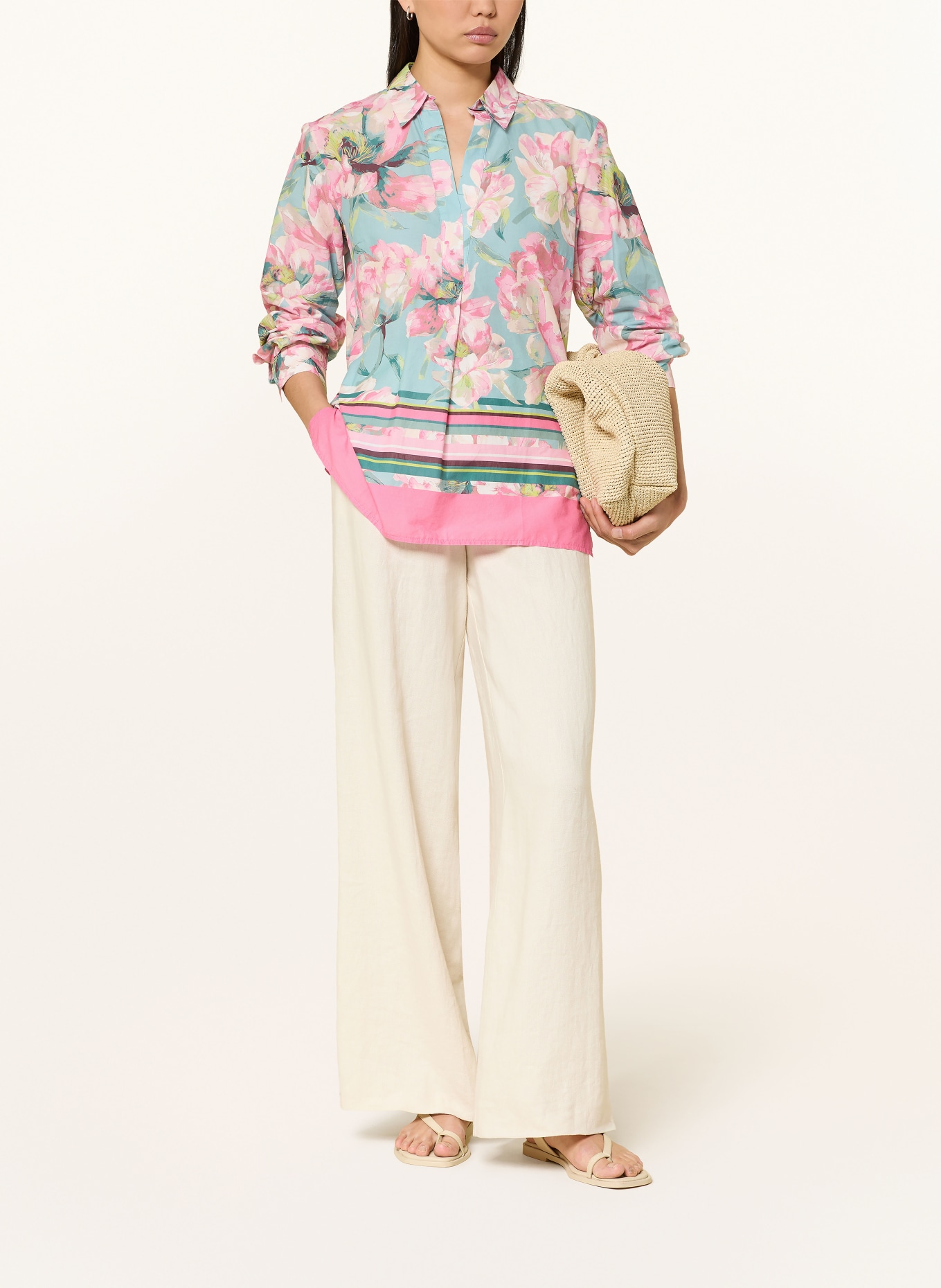 Betty Barclay blouse: MINT / ROZE