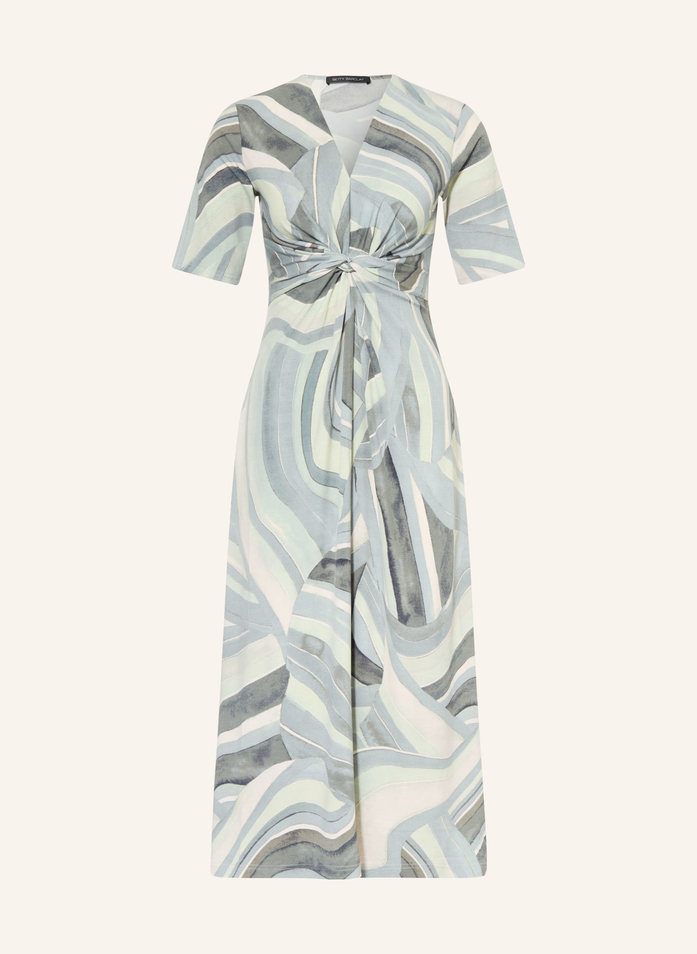 Betty Barclay Jerseykleid: HELLGRÜN / GRAU / GRÜN