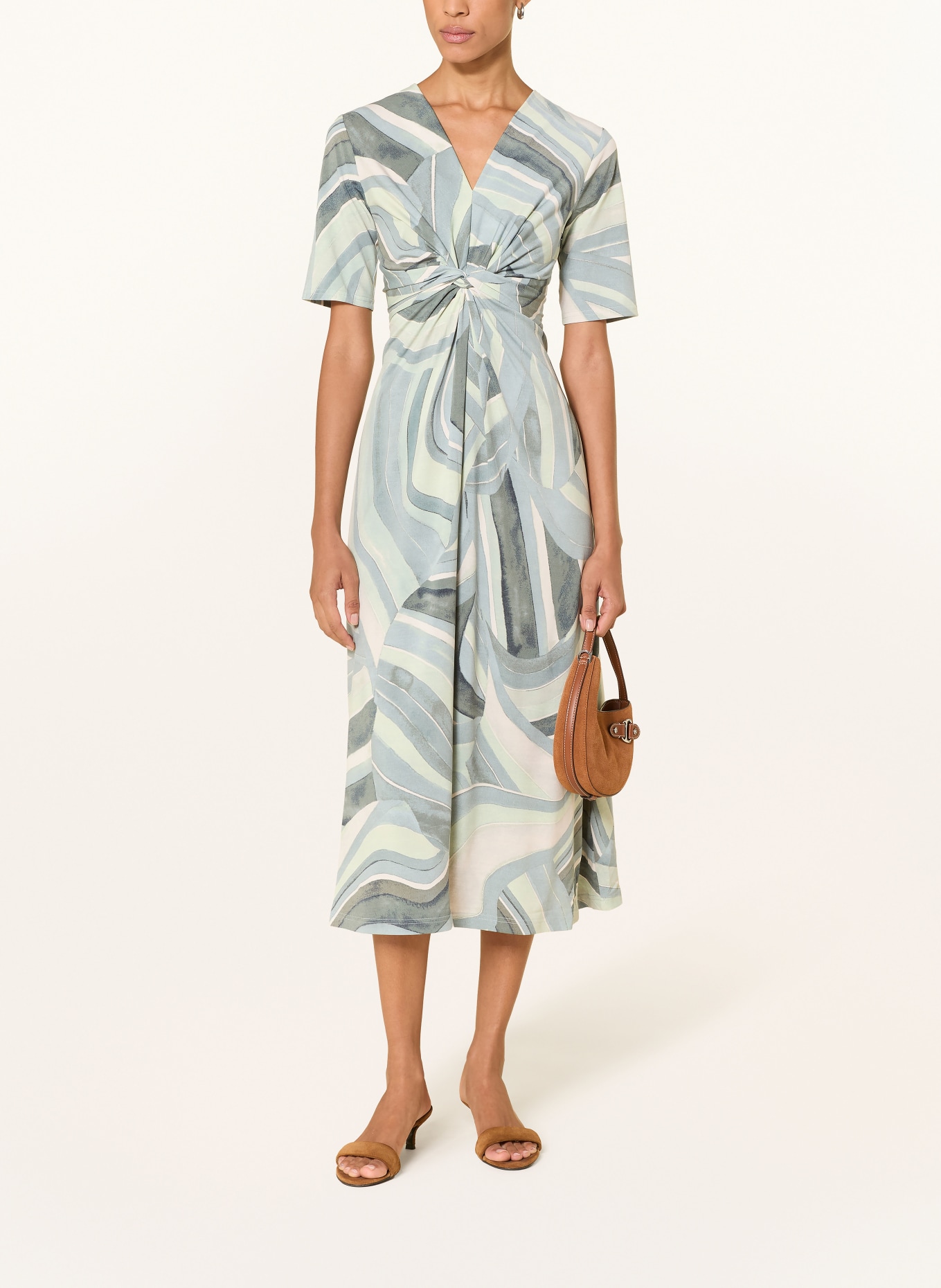 Betty Barclay Jerseykleid: HELLGRÜN / GRAU / GRÜN