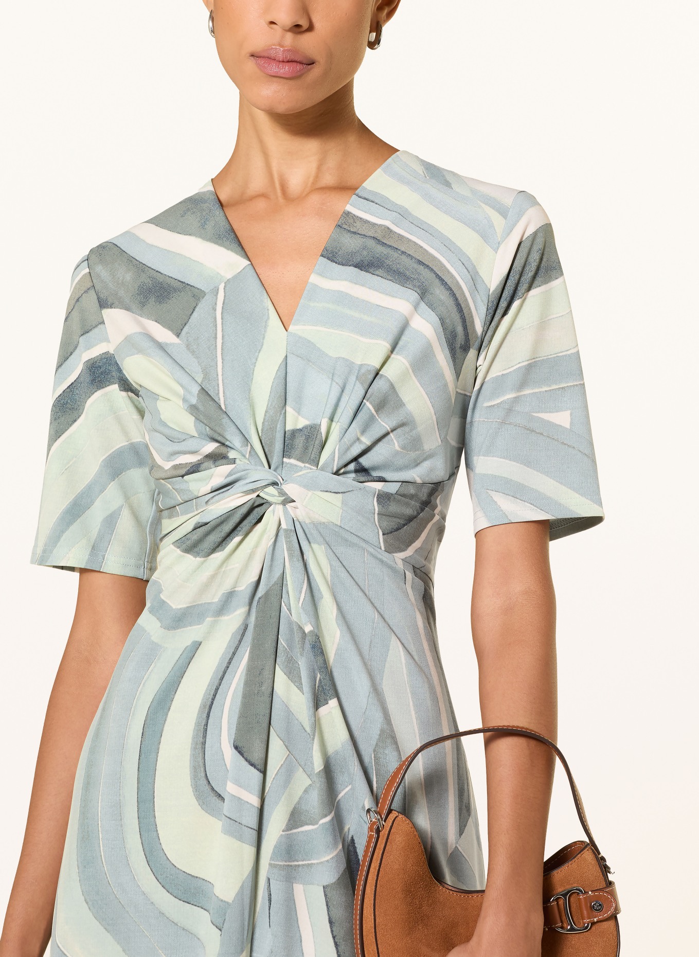 Betty Barclay Jerseykleid: HELLGRÜN / GRAU / GRÜN