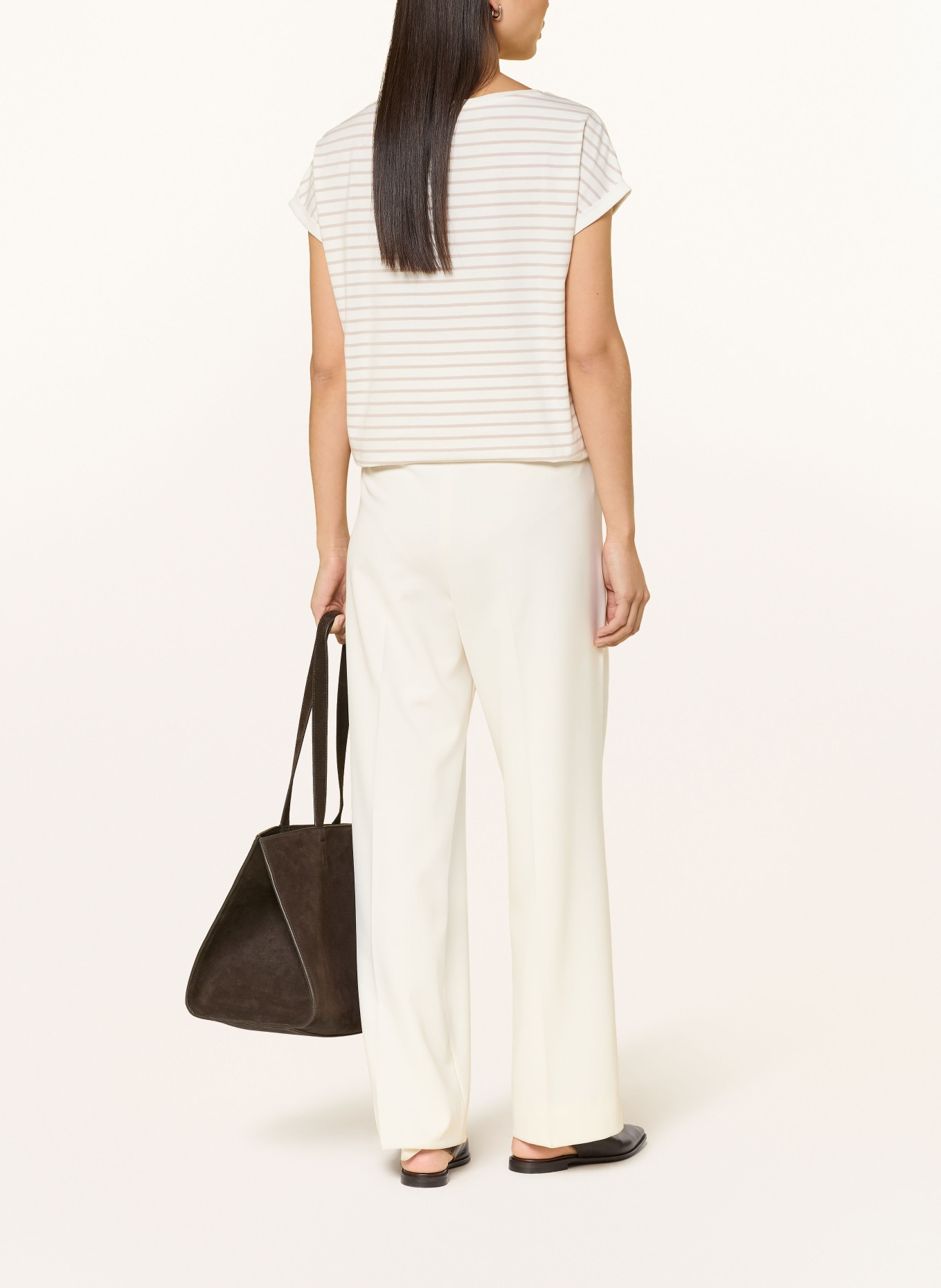 Betty Barclay T-shirt van verschillende materialen: CRÈME / ROSÉ