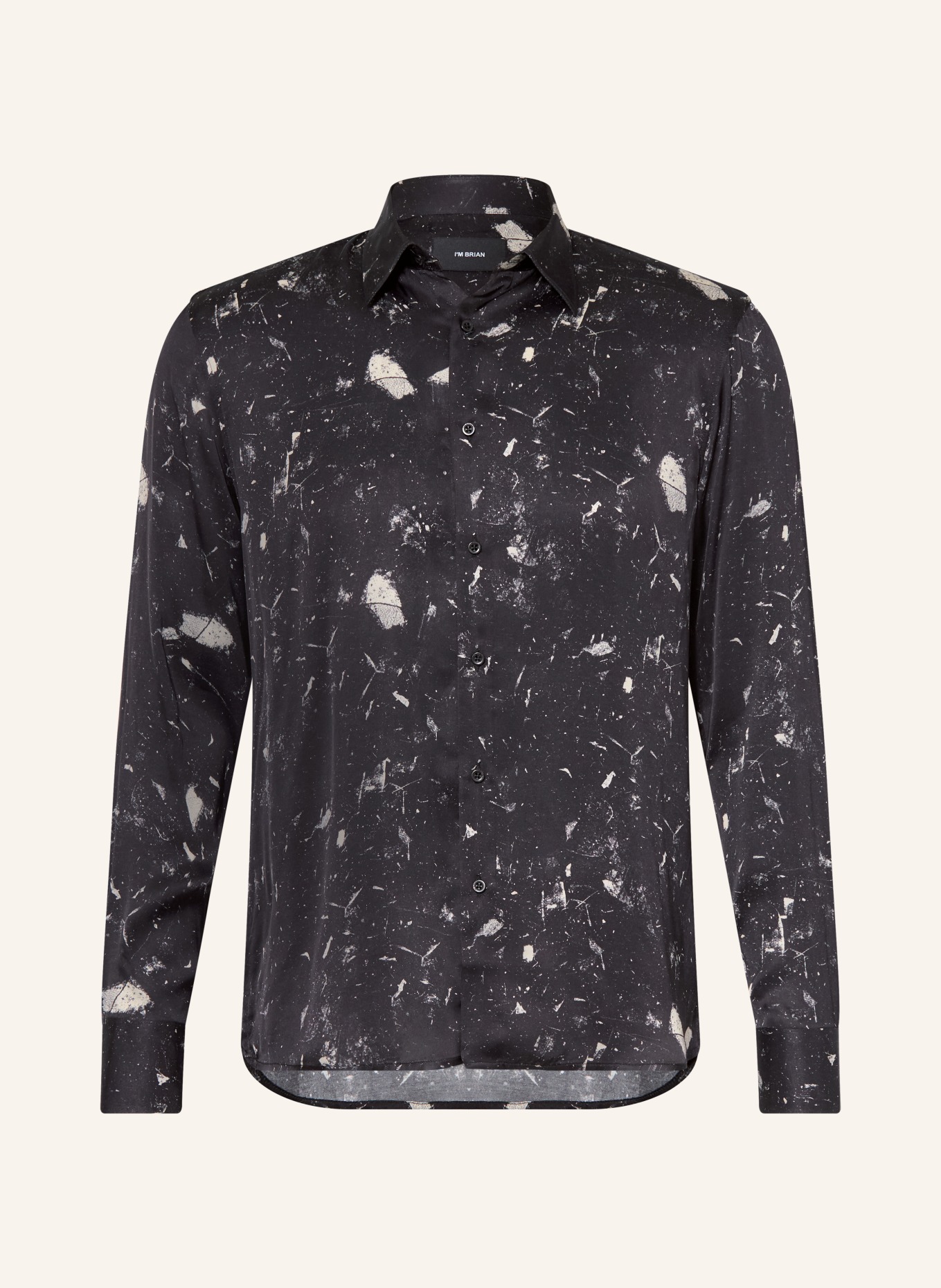 I'M BRIAN Overhemd met slanke pasvorm: ZWART / CRÈME