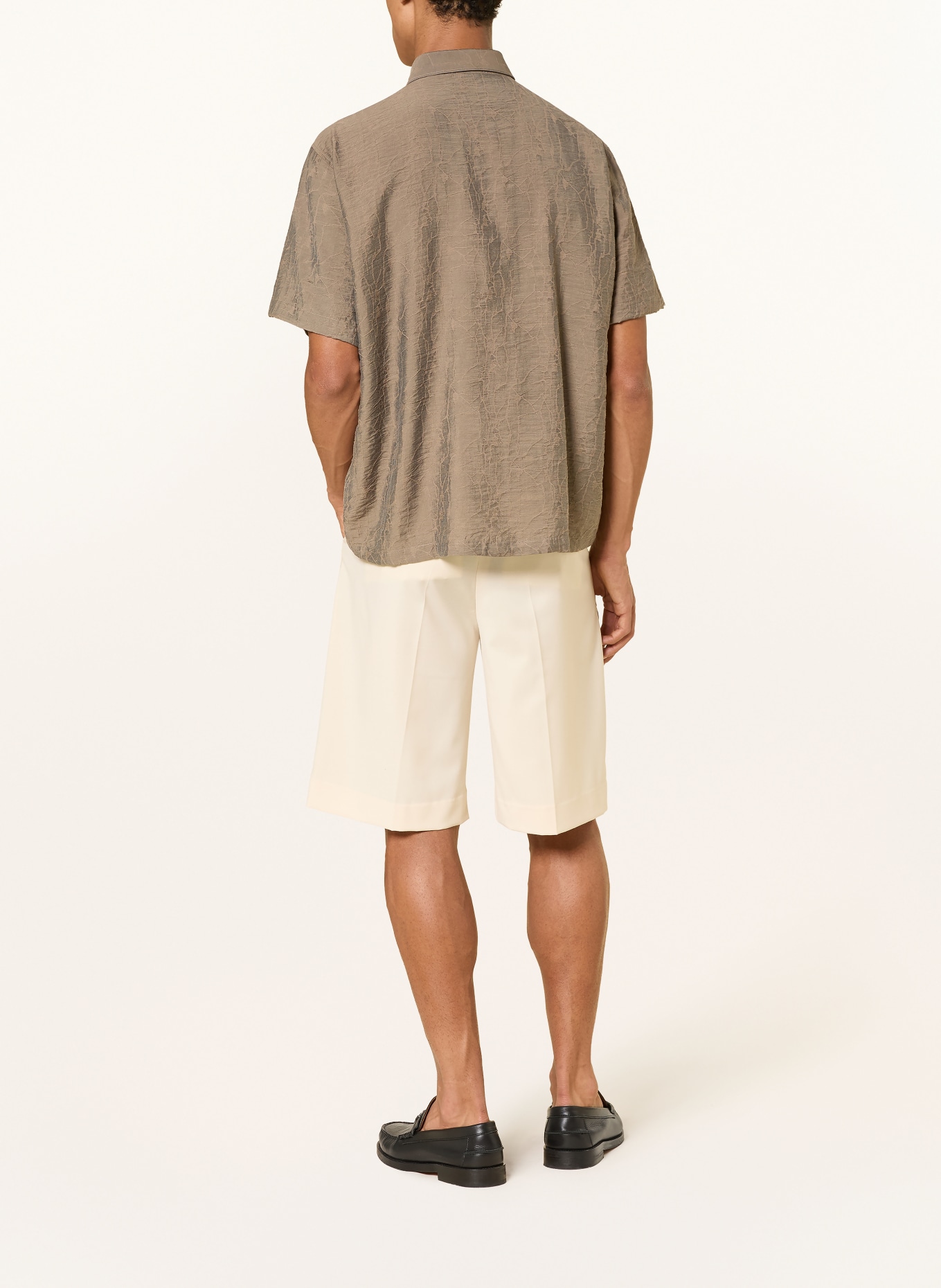 I'M BRIAN Kurzarm-Hemd Comfort Fit: TAUPE