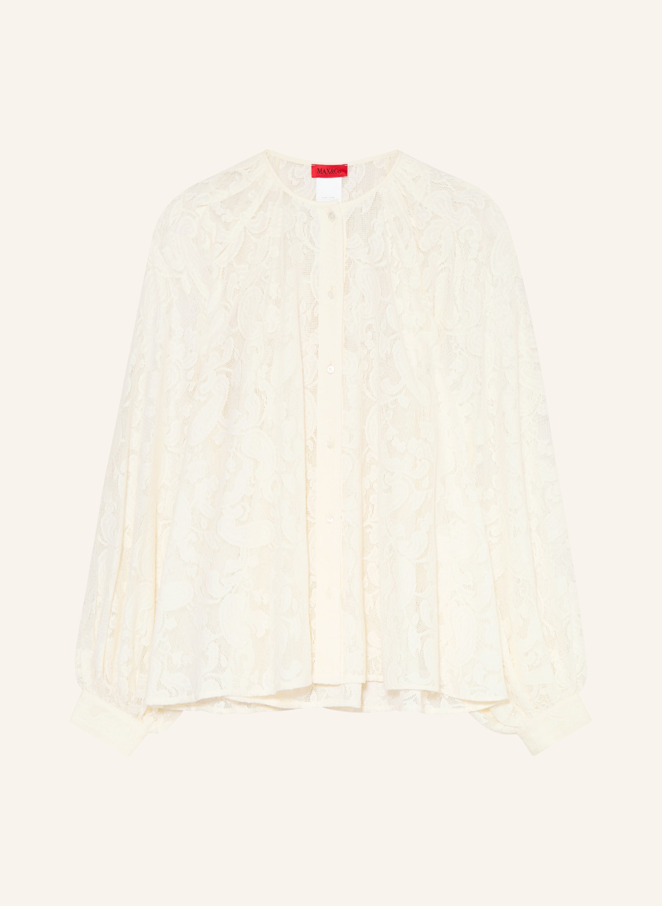 MAX & Co. Hemdbluse BRUNO aus Spitze: WEISS