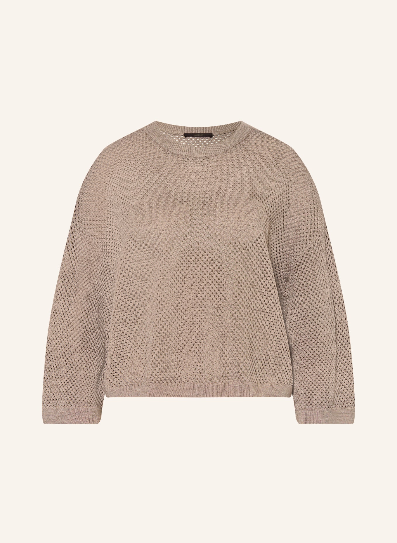 windsor. Sweater with 3/4-length sleeves: LIGHT BROWN