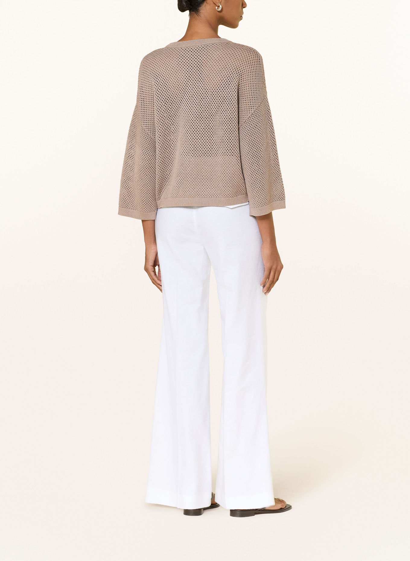 windsor. Sweater with 3/4-length sleeves: LIGHT BROWN