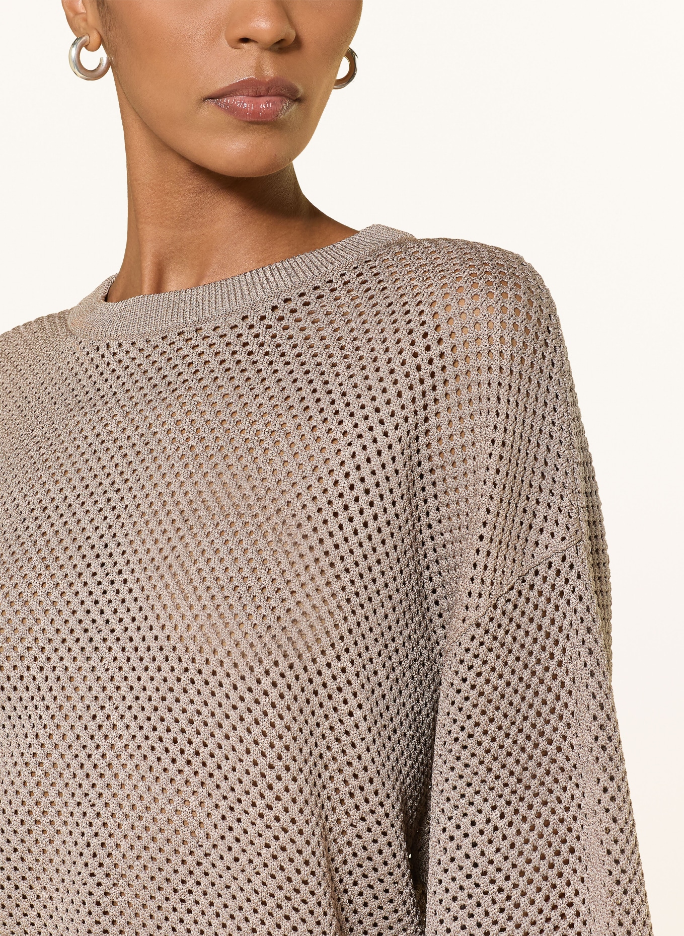 windsor. Sweater with 3/4-length sleeves: LIGHT BROWN