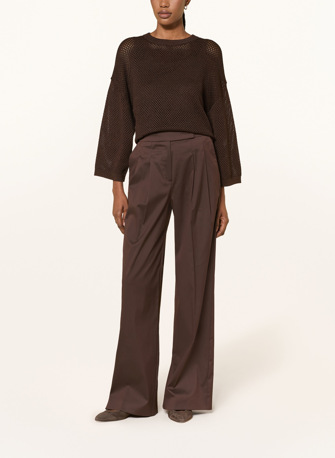 windsor. Pullover mit 3/4-Arm: DUNKELBRAUN