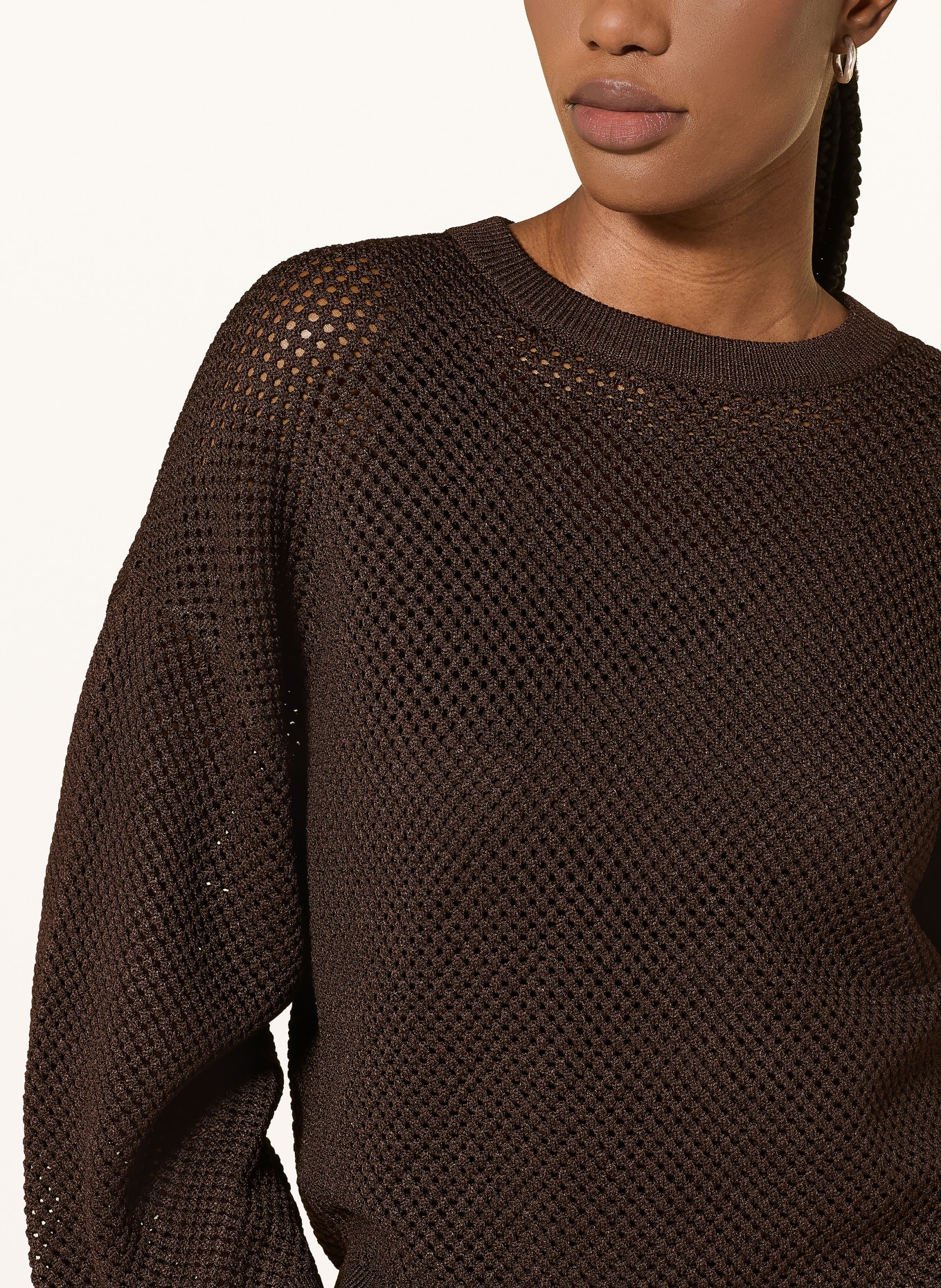 windsor. Pullover mit 3/4-Arm: DUNKELBRAUN