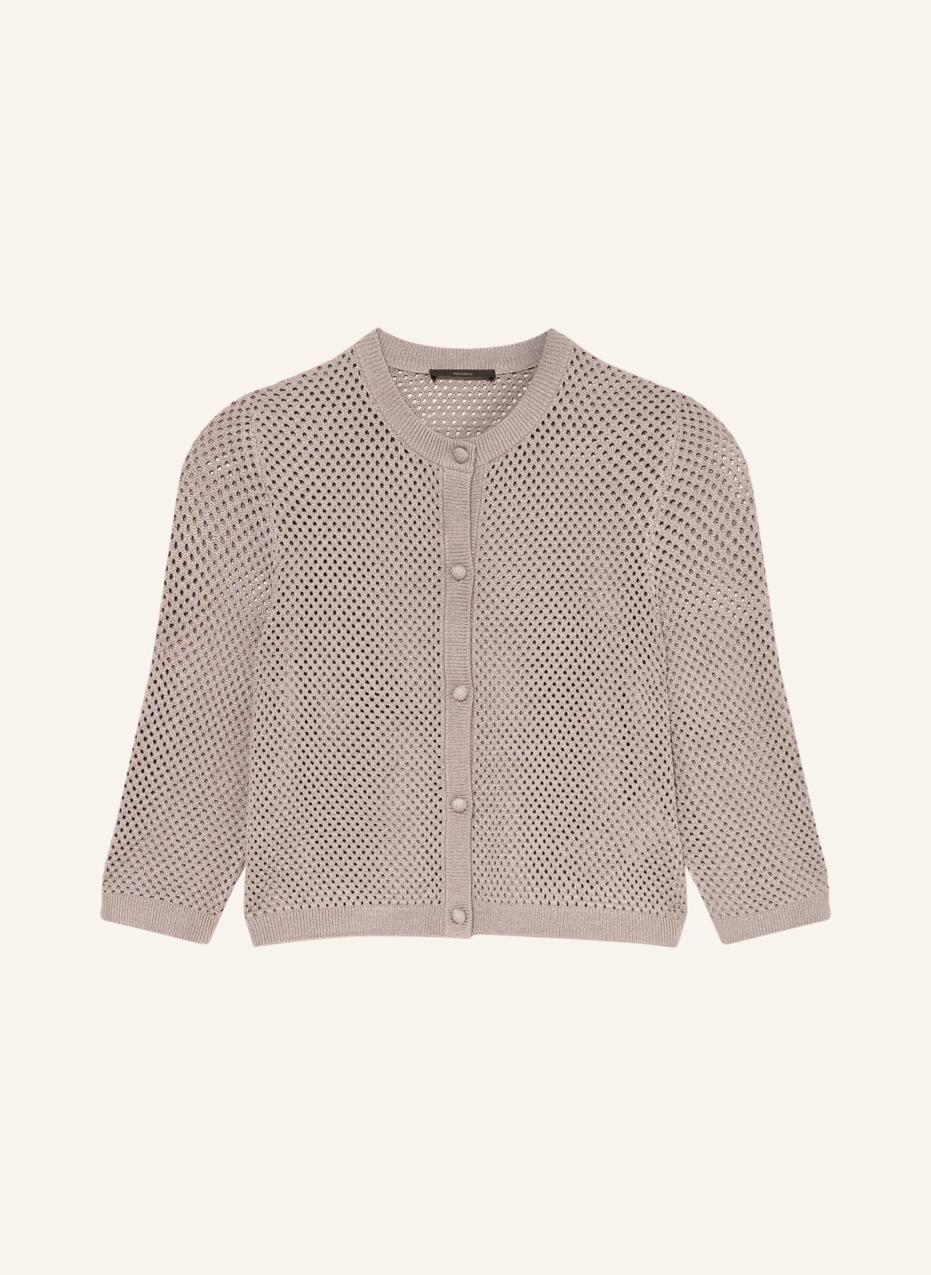 windsor. Cardigan with 3/4-length sleeves: TAUPE