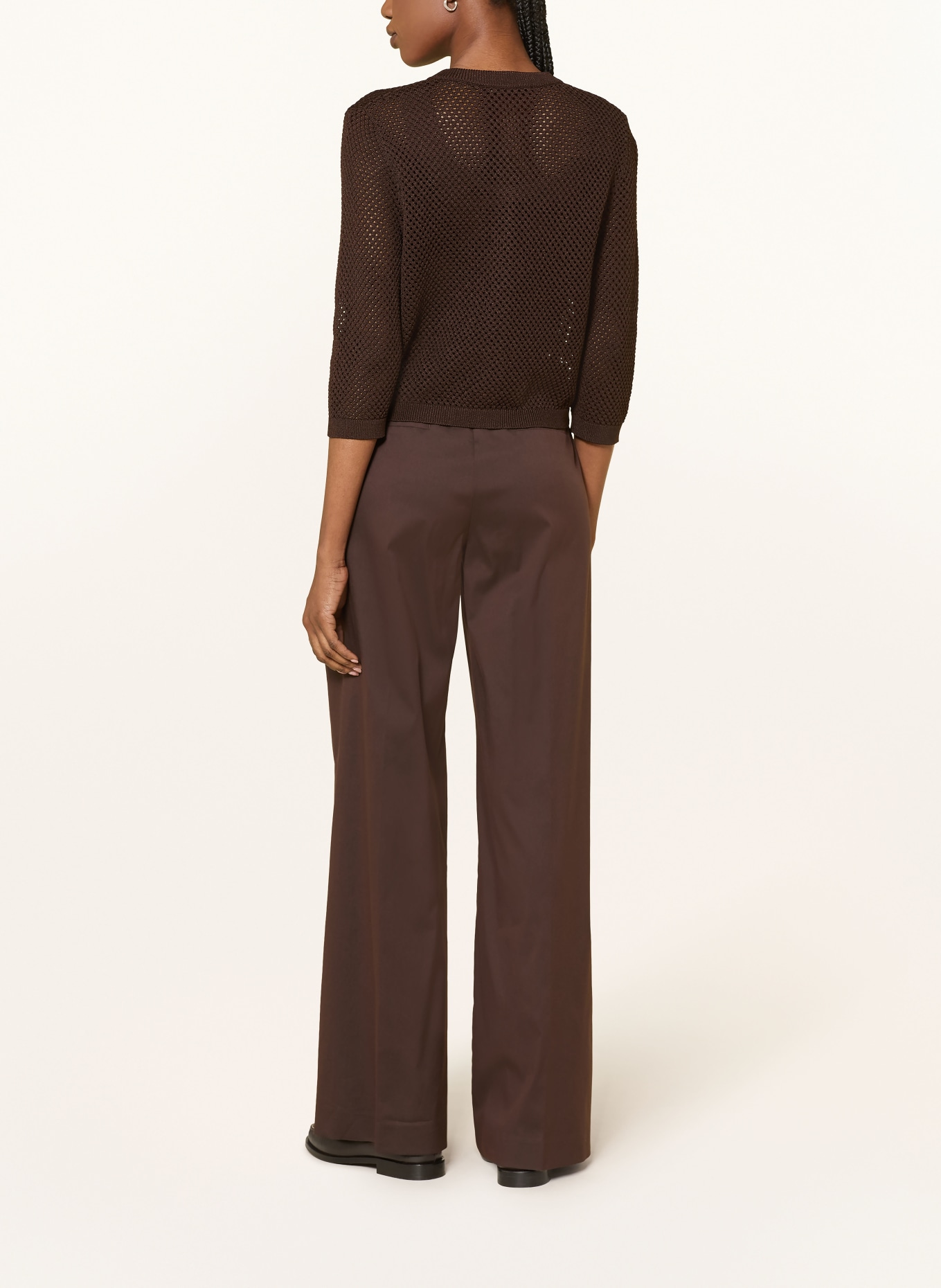 windsor. Strickjacke mit 3/4-Arm: DUNKELBRAUN